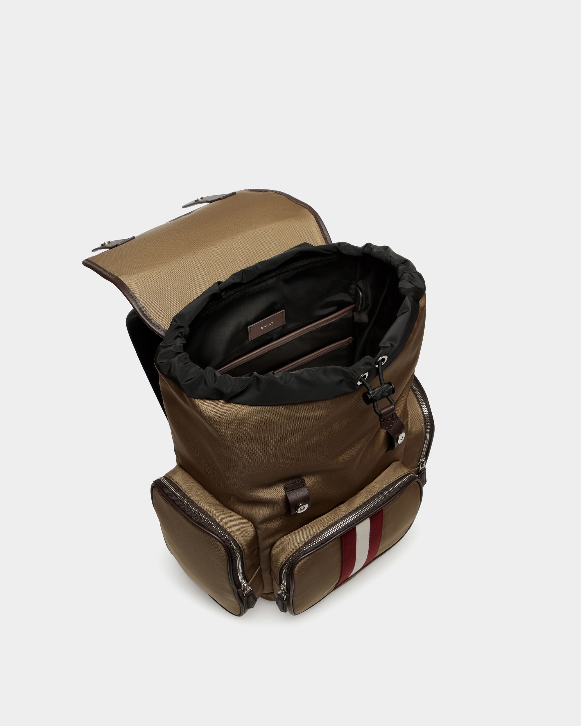 Sac À Dos Code En Nylon Camel - Homme - Bally - 04