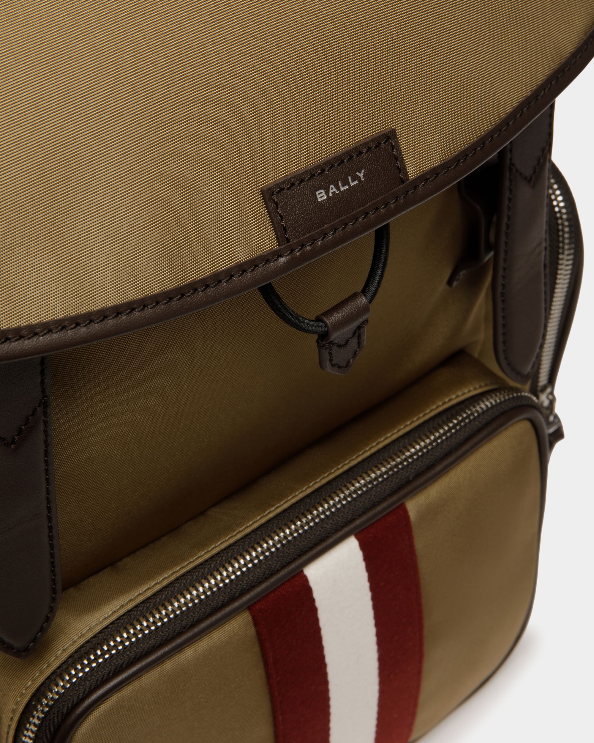 Sac À Dos Code En Nylon Camel - Homme - Bally - 05