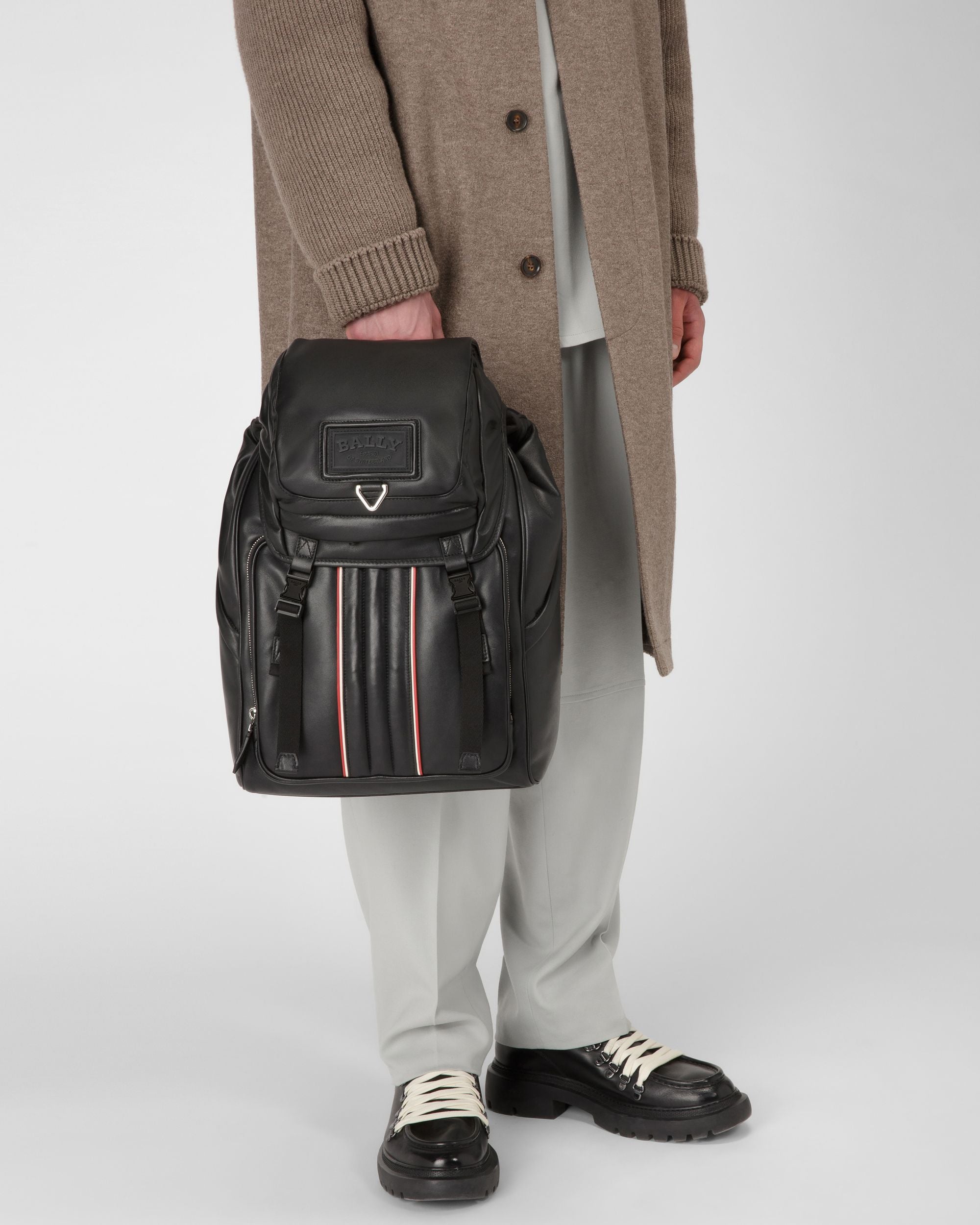 Athor Sac À Dos En Cuir Noir - Homme - Bally - 02