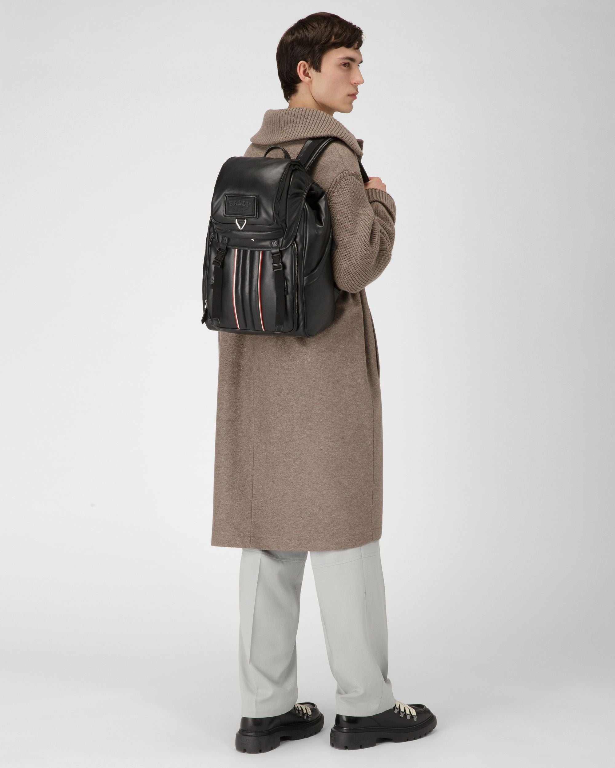 Athor Sac À Dos En Cuir Noir - Homme - Bally - 06