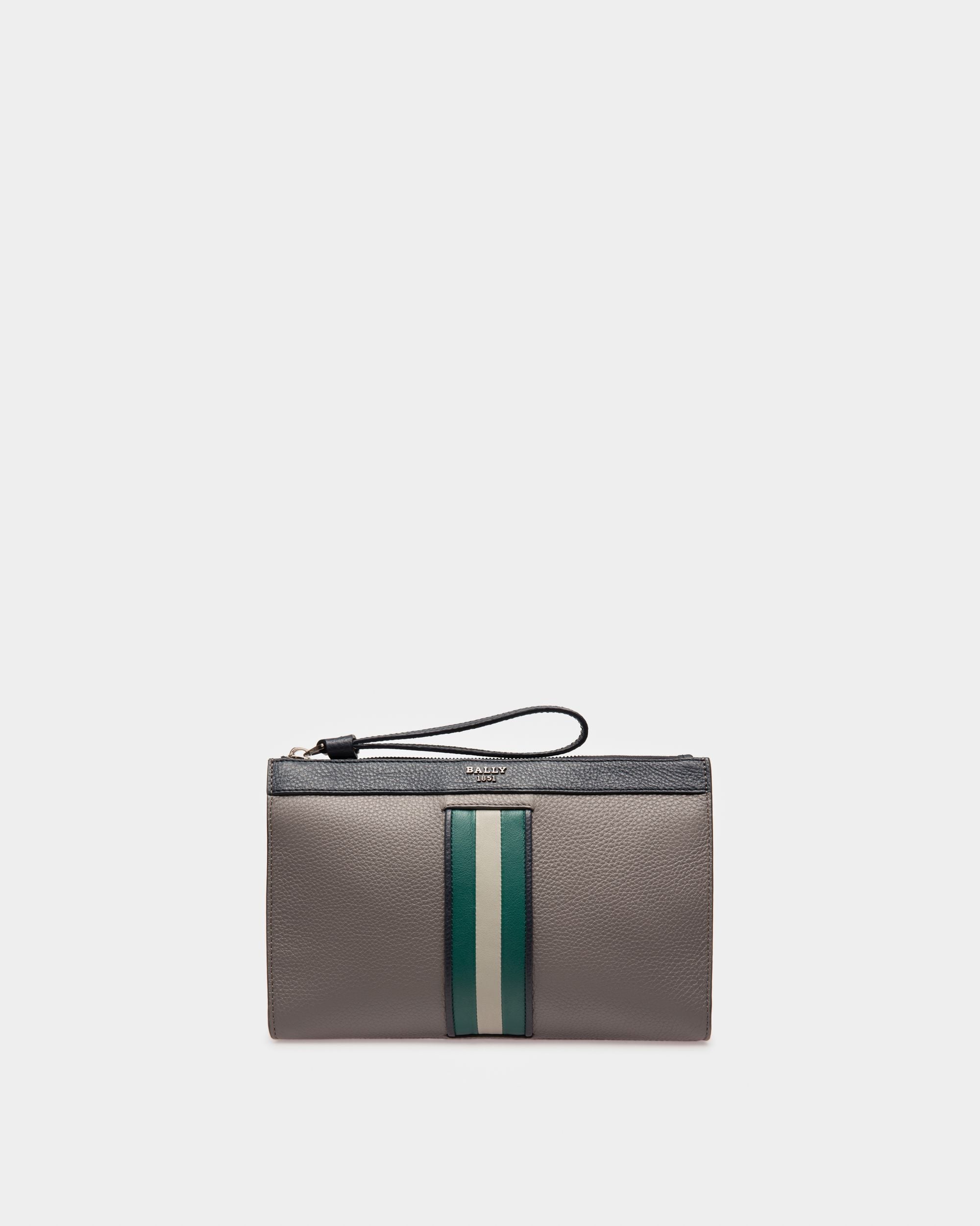 Haig Bolso De Mano En Piel De Color Gris - Hombre - Bally - 01