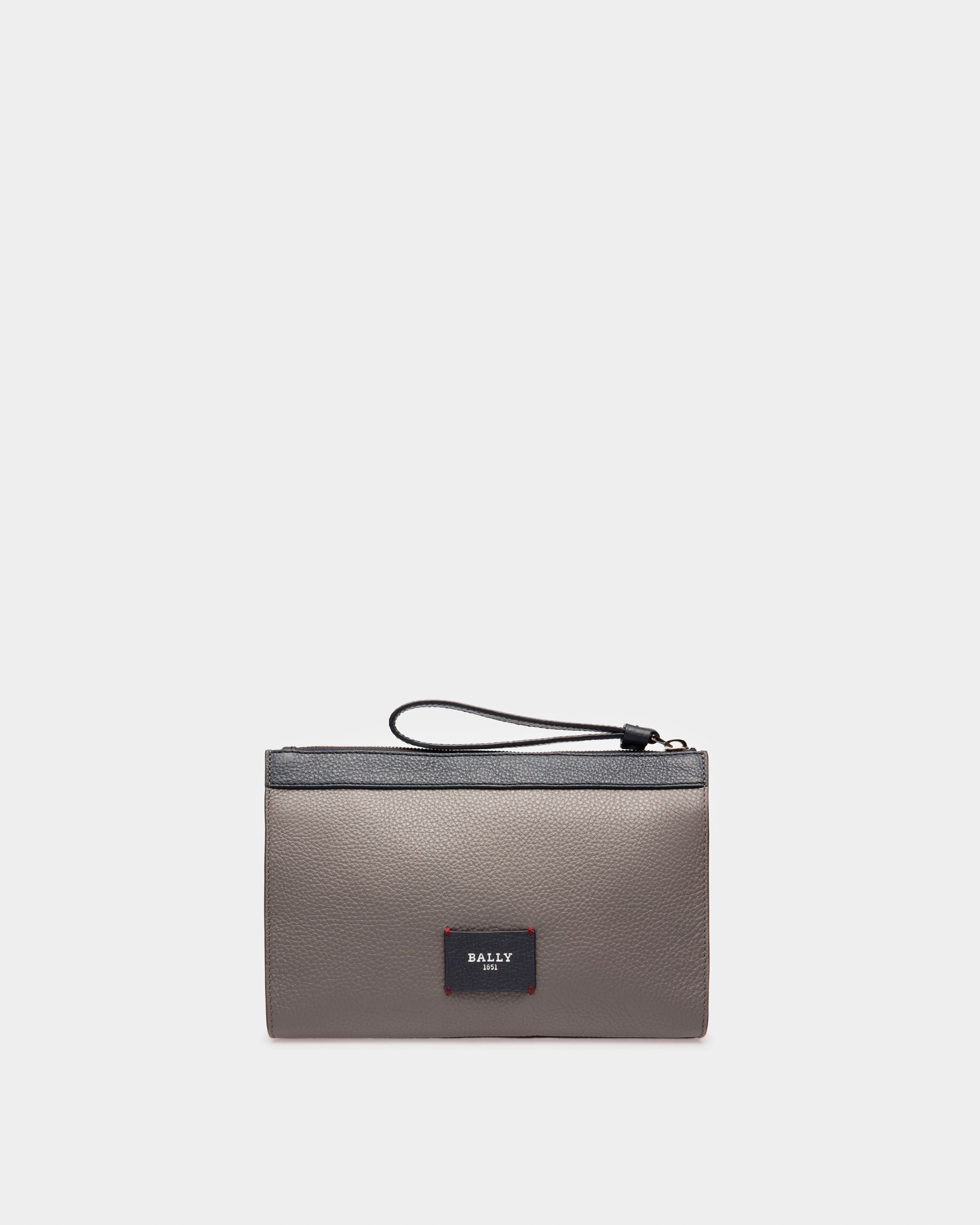 Haig Bolso De Mano En Piel De Color Gris - Hombre - Bally - 03
