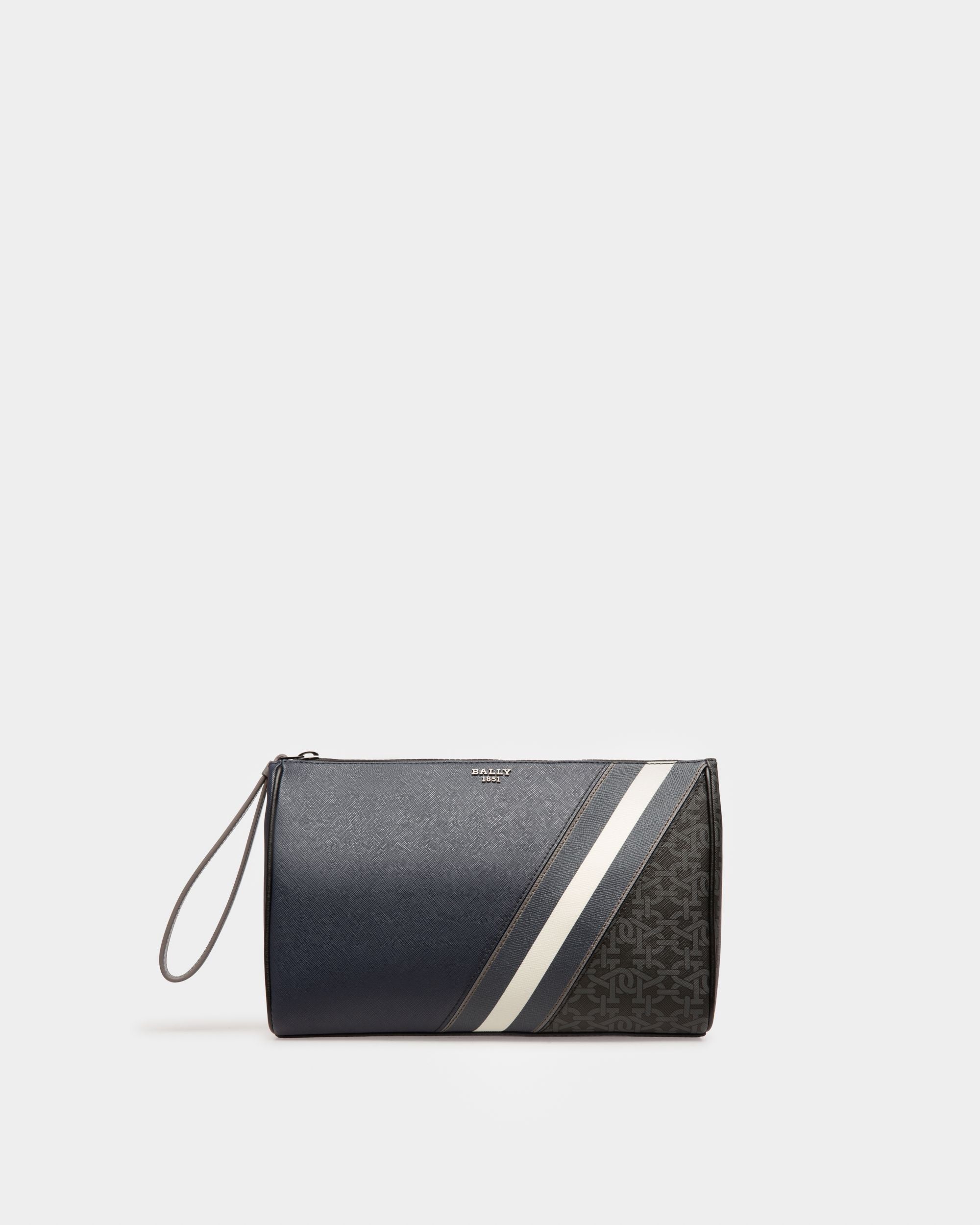 Makid Pochette En Cuir Bleu Marine - Homme - Bally - 01