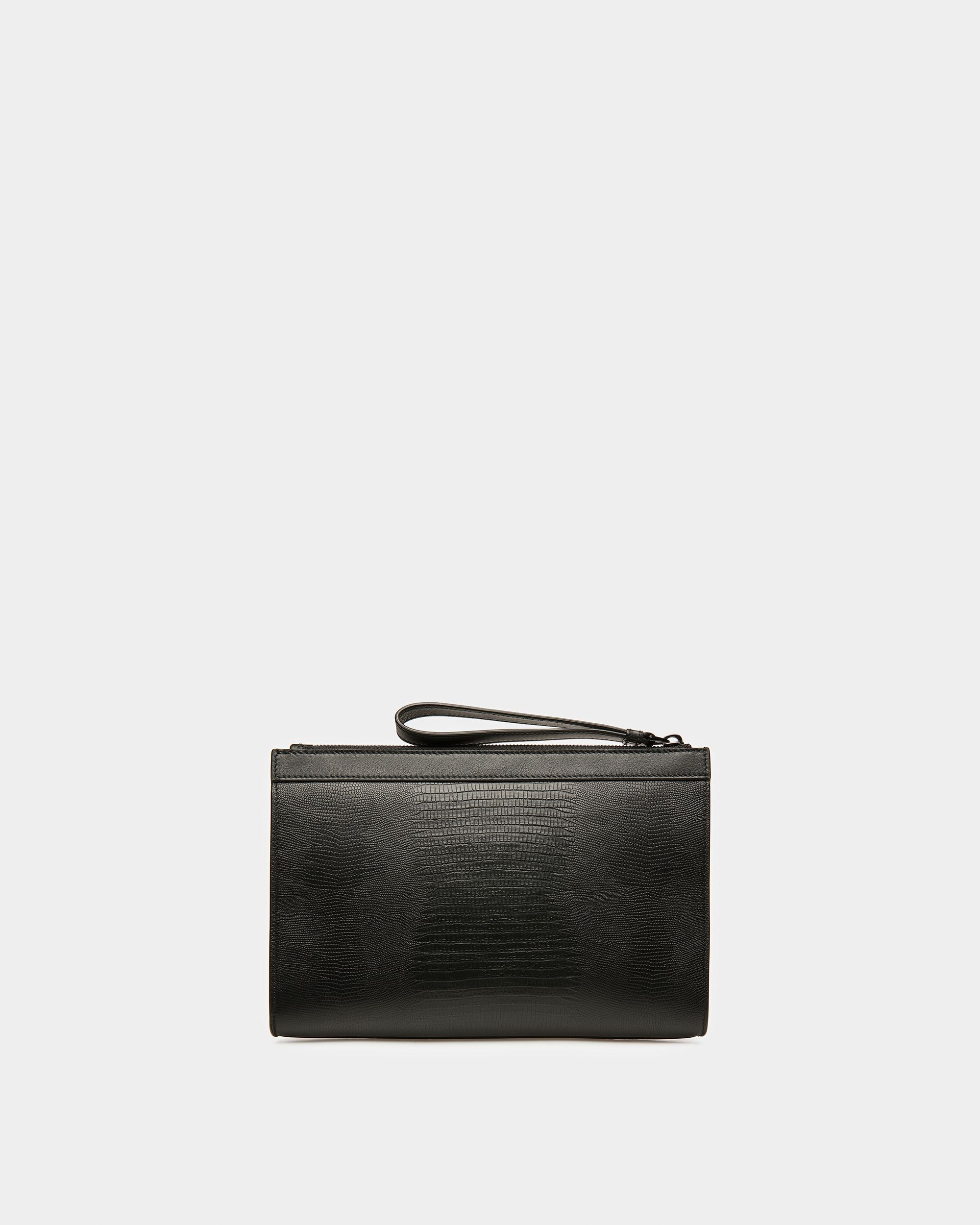 Aig Cartera De Mano De Piel En Negro Y Rutenio - Hombre - Bally - 03