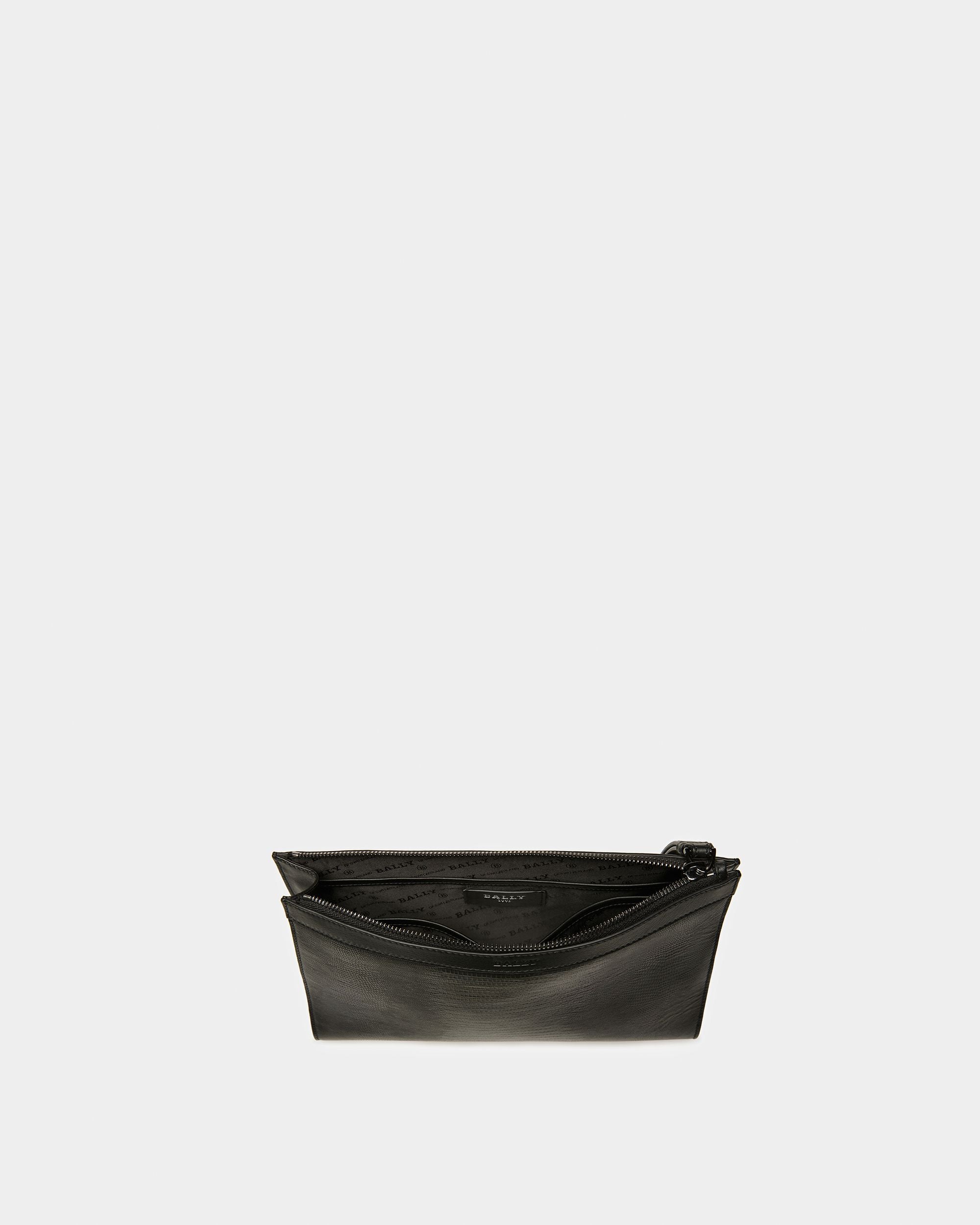 Aig Cartera De Mano De Piel En Negro Y Rutenio - Hombre - Bally - 04