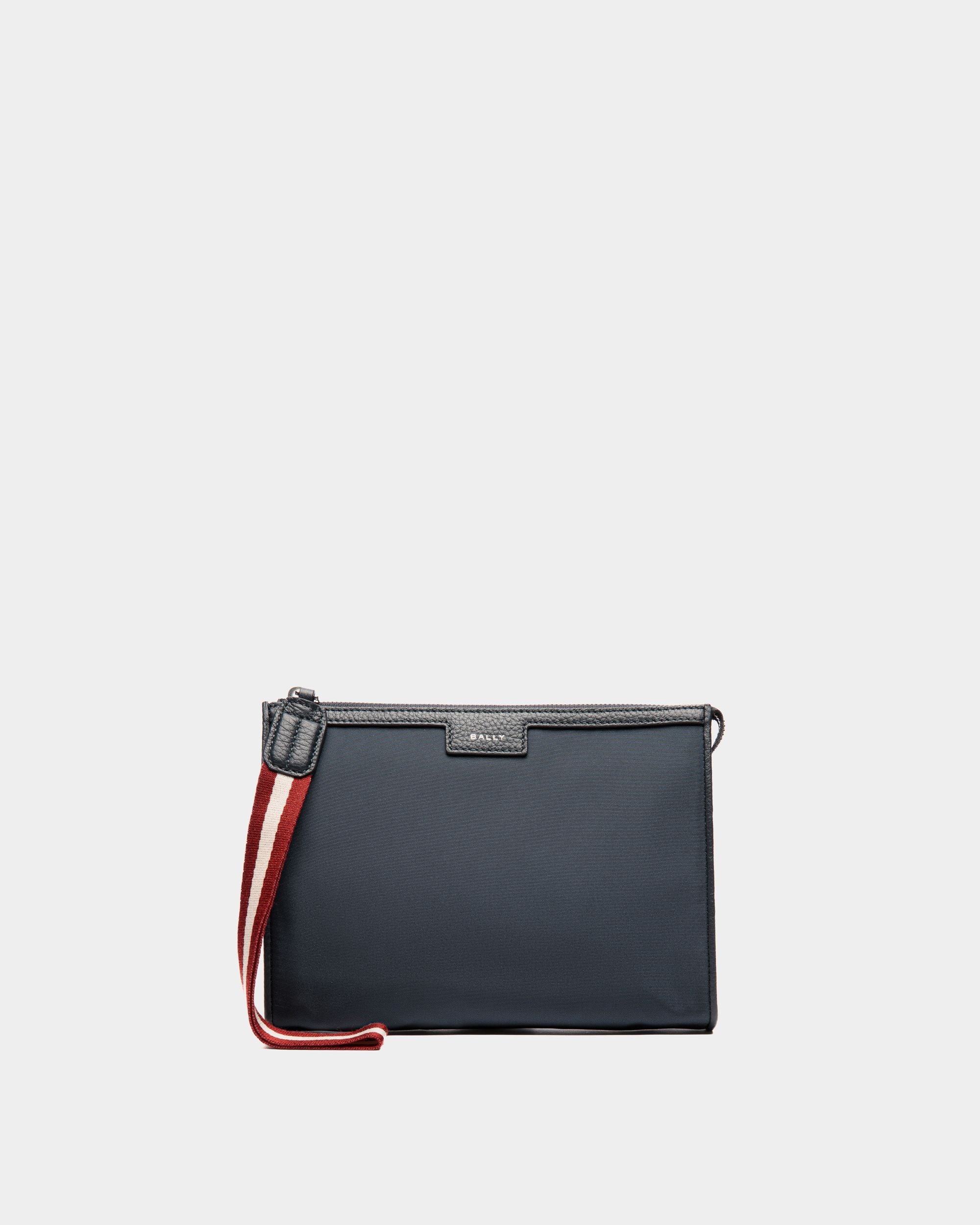 Code Pouch In Blue Nylon - Hombre - Bally - 01