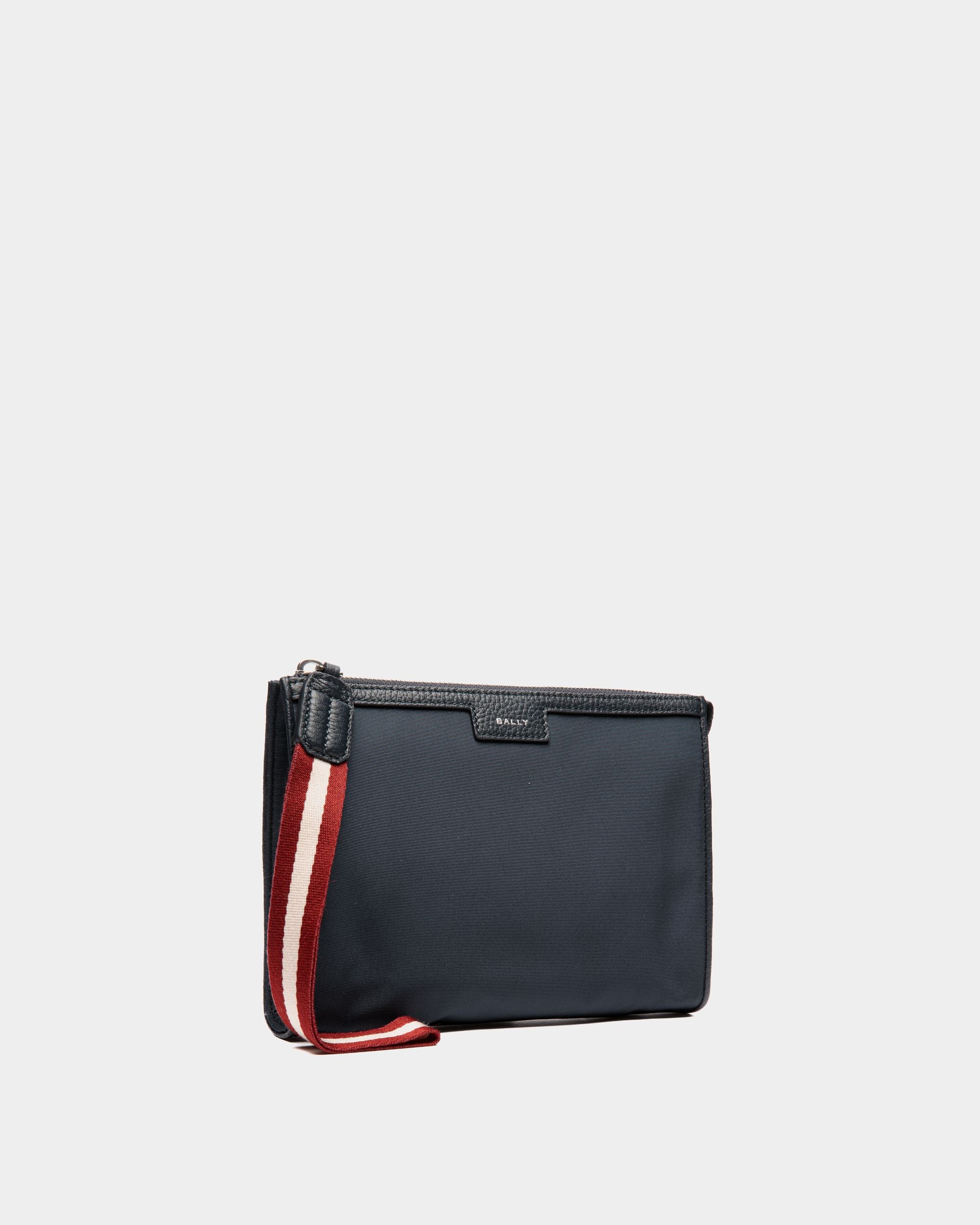 Code Pouch In Blue Nylon - Hombre - Bally - 03