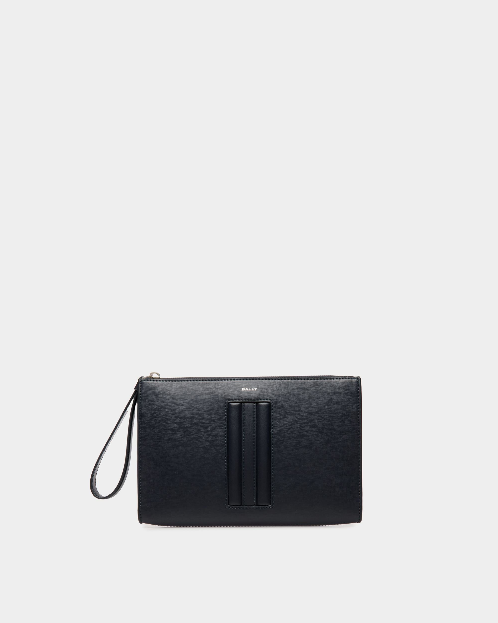 Mythos Pochette Aus Recyceltem Leder In Navy Blue - Herren - Bally - 01