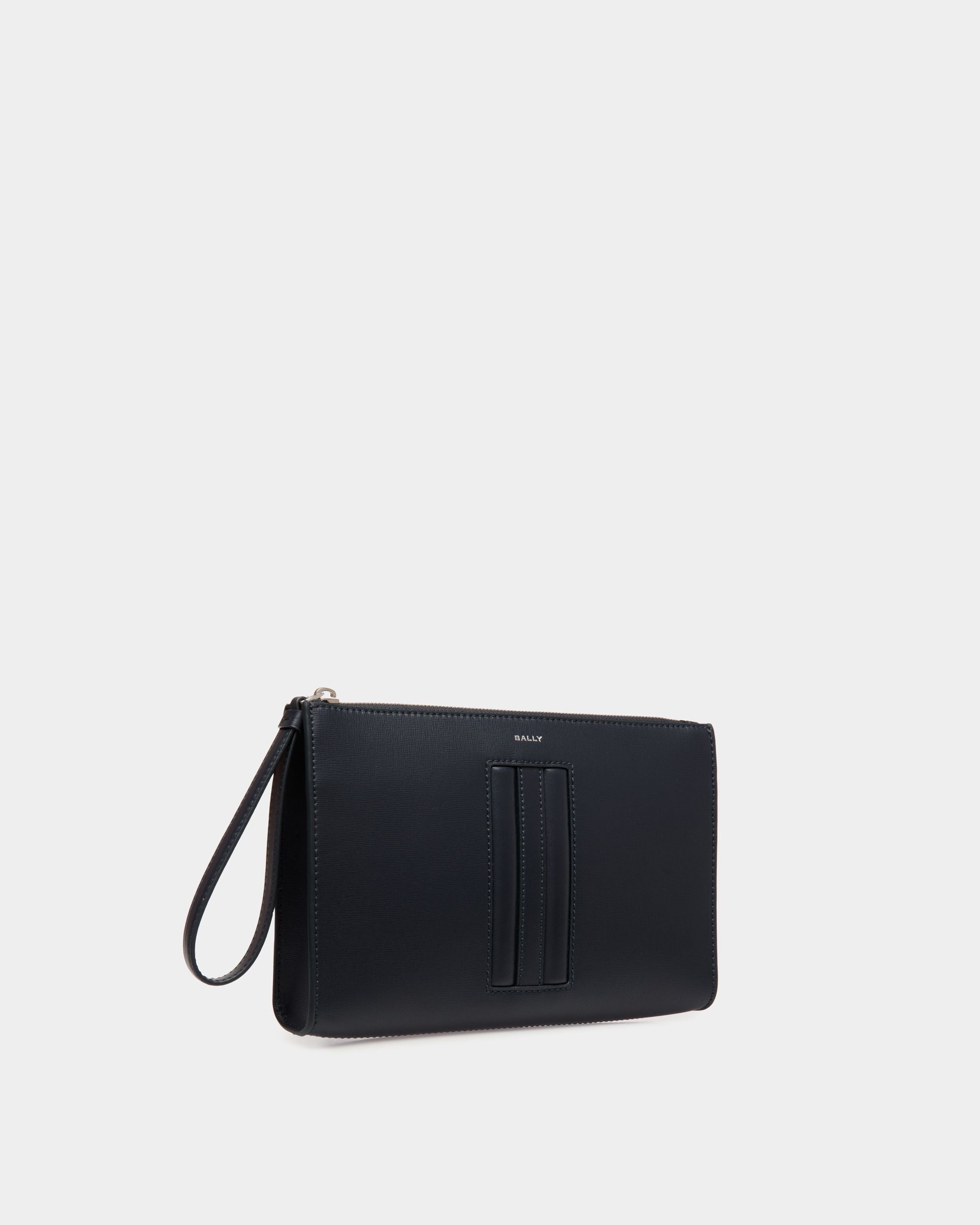 Mythos Pochette Aus Recyceltem Leder In Navy Blue - Herren - Bally - 03