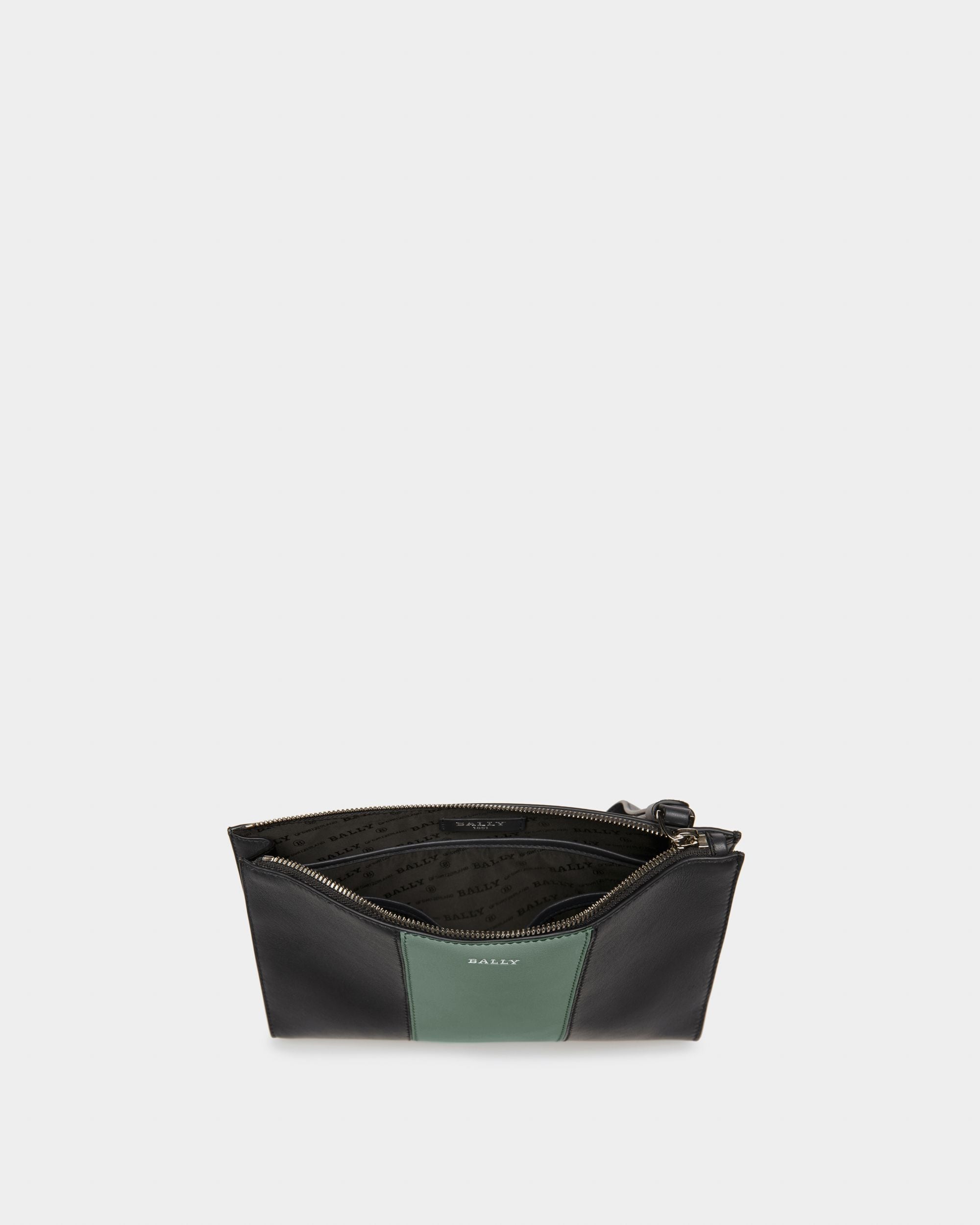 Haig Cartera De Mano De Piel En Negro Y Verde - Hombre - Bally - 04
