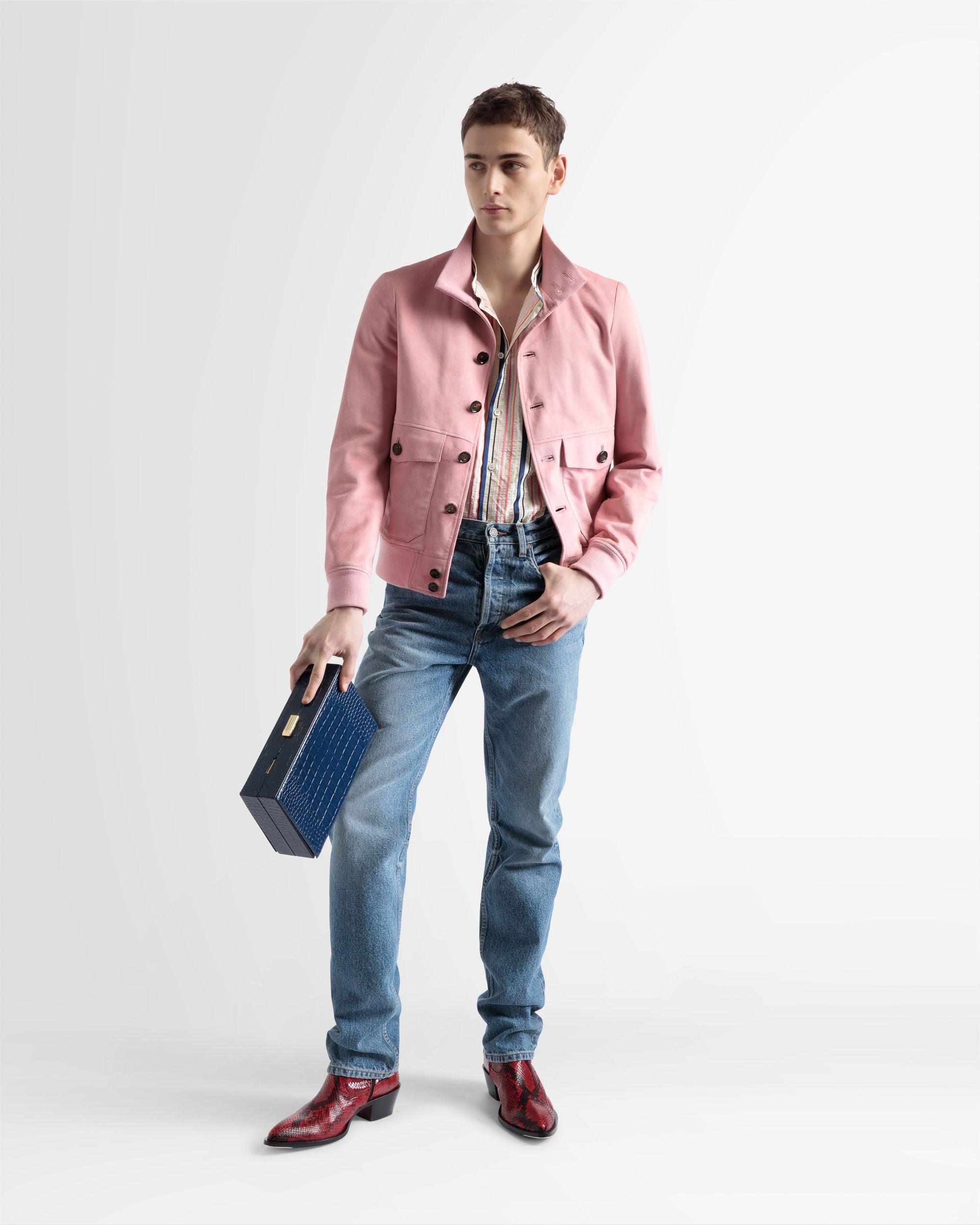Bank-Clutch Mit Krokoprägung - Herren - Bally - 02