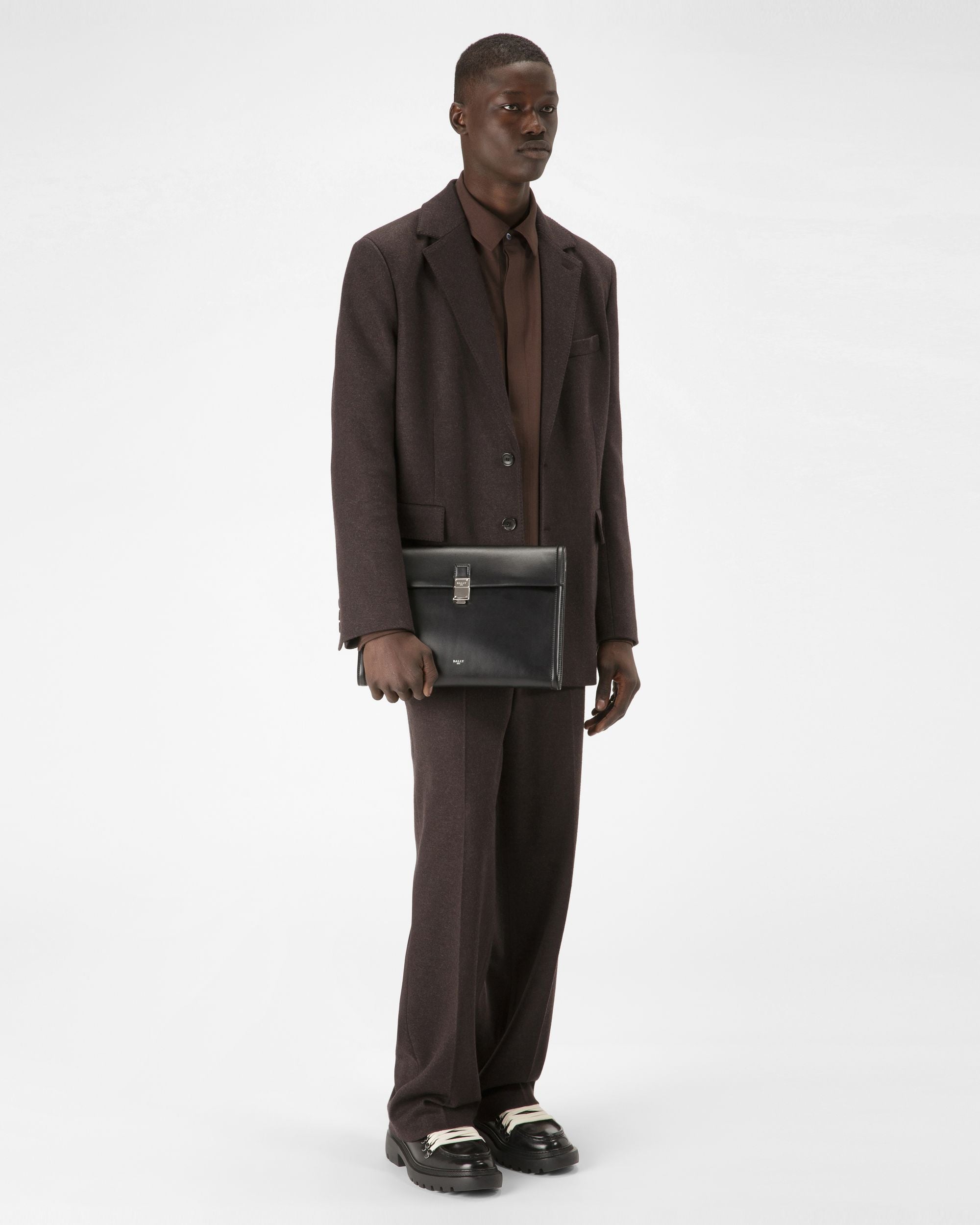 Soryan Pochette En Cuir Noir - Homme - Bally - 02