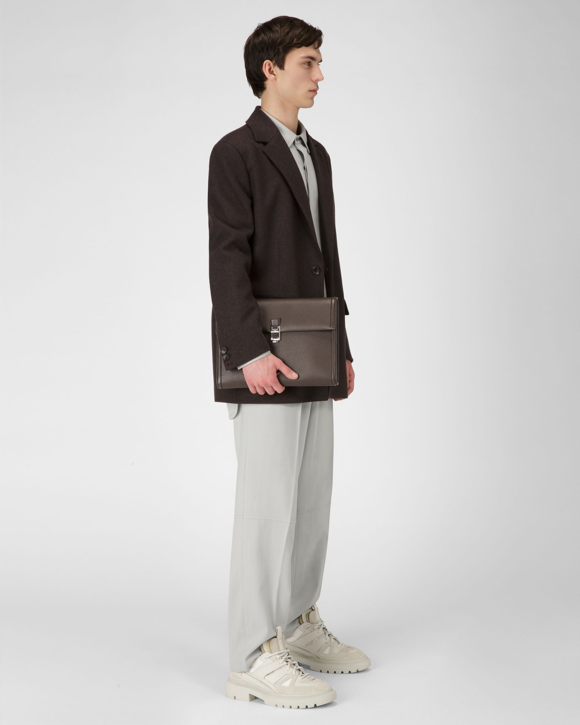 Soryan Portefeuille En Cuir Marron Ébène - Homme - Bally - 06