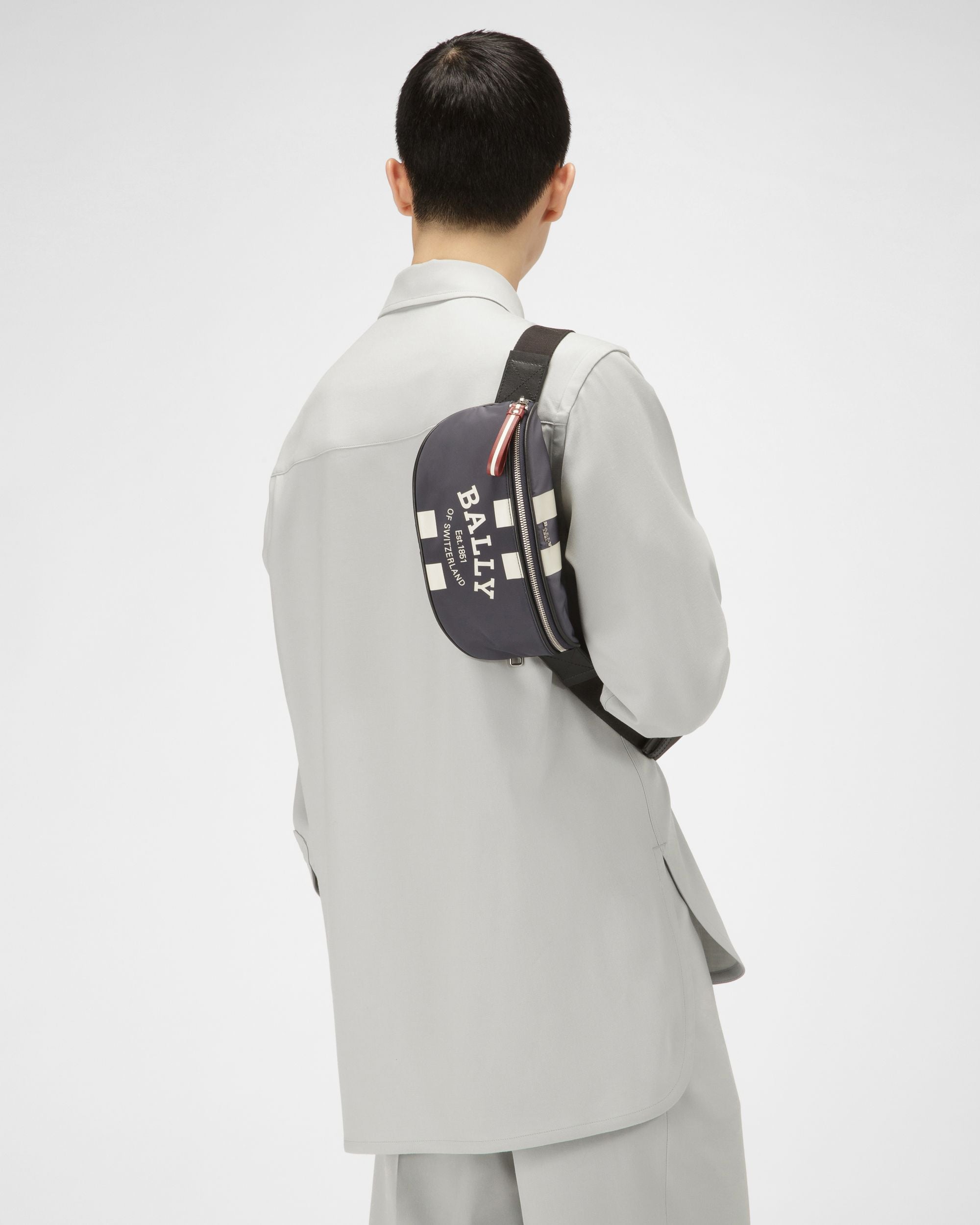 Flynos Sac Banane En Nylon Bleu Marine - Homme - Bally - 01