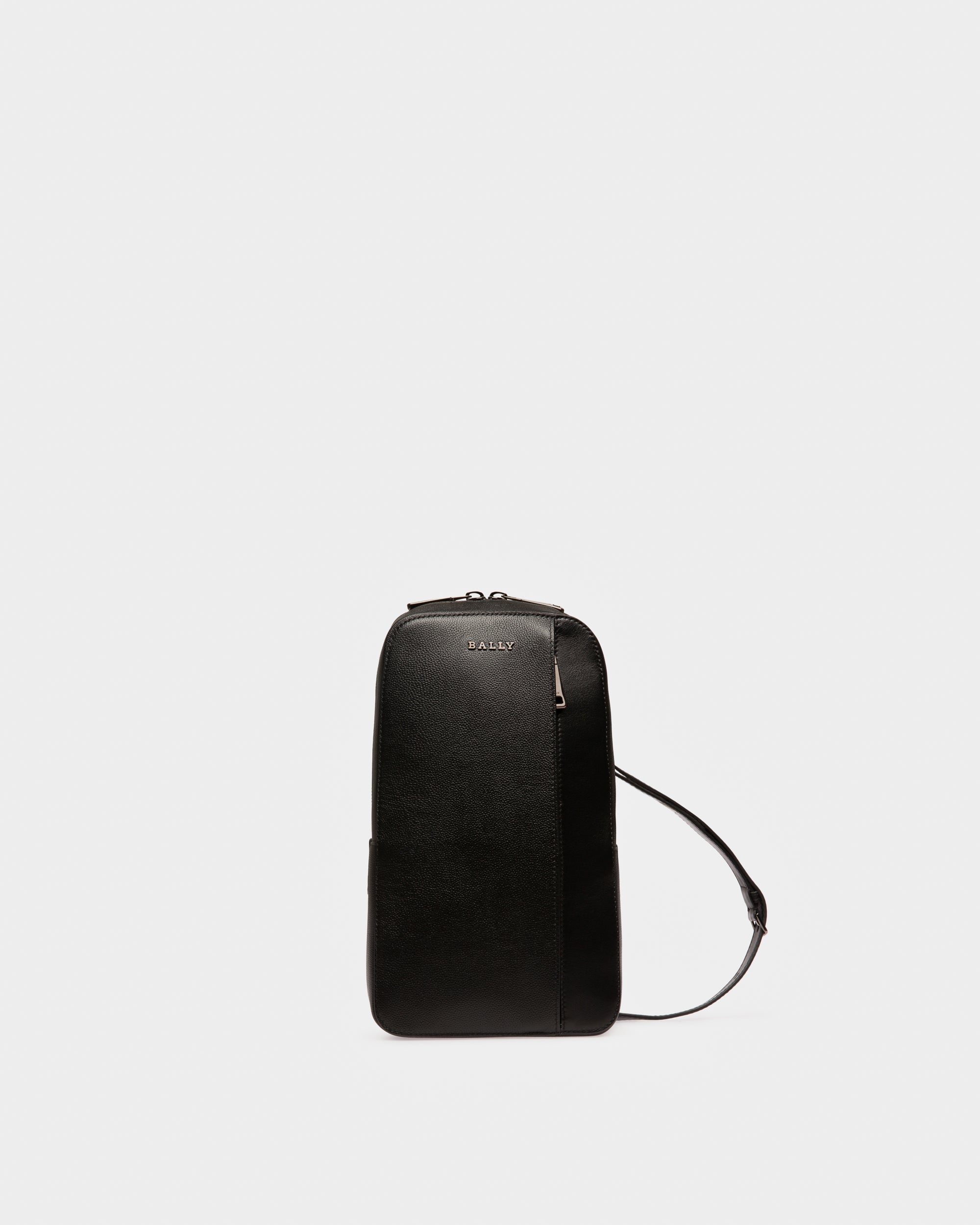 Eldwin Sac Bandoulière En Cuir Noir - Homme - Bally - 01