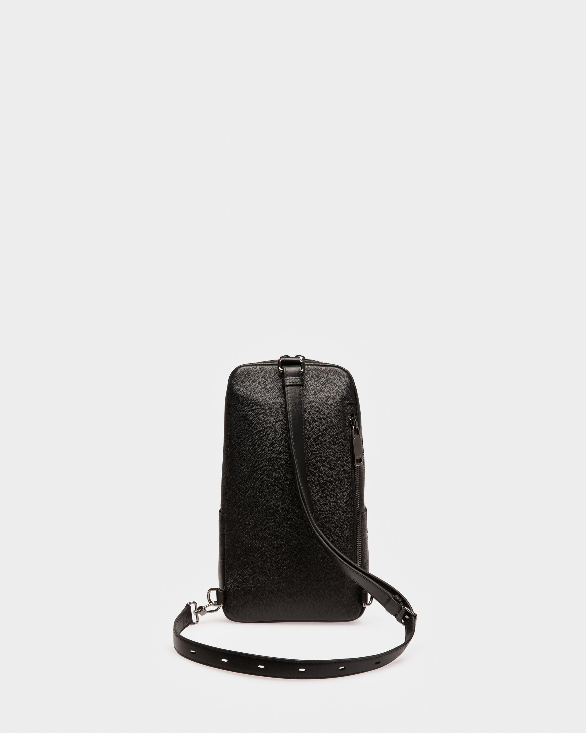 Eldwin Sac Bandoulière En Cuir Noir - Homme - Bally - 03