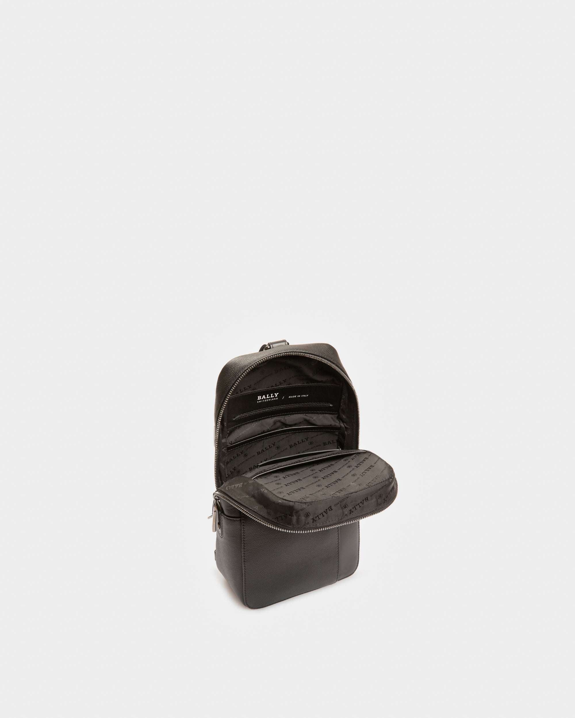 Eldwin Sac Bandoulière En Cuir Noir - Homme - Bally - 04