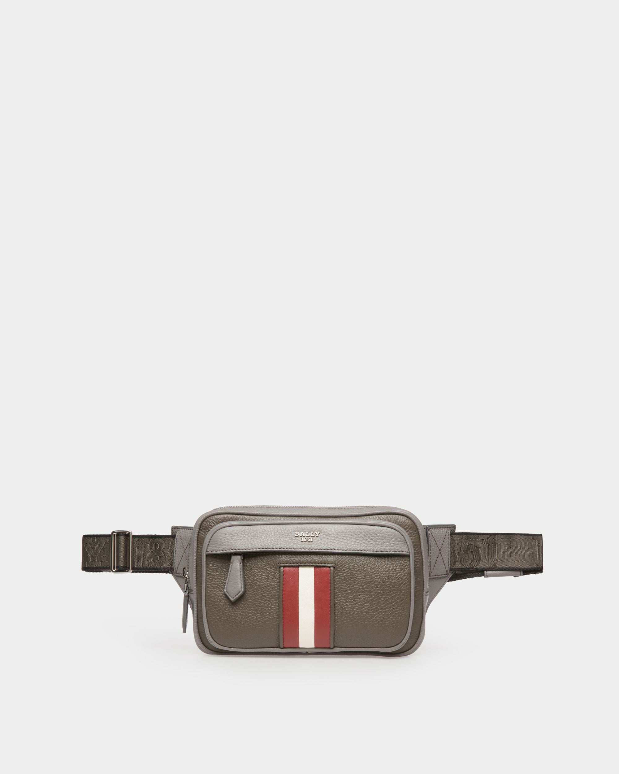 Hilbert Sac De Transport En Cuir Vert Militaire - Homme - Bally - 01