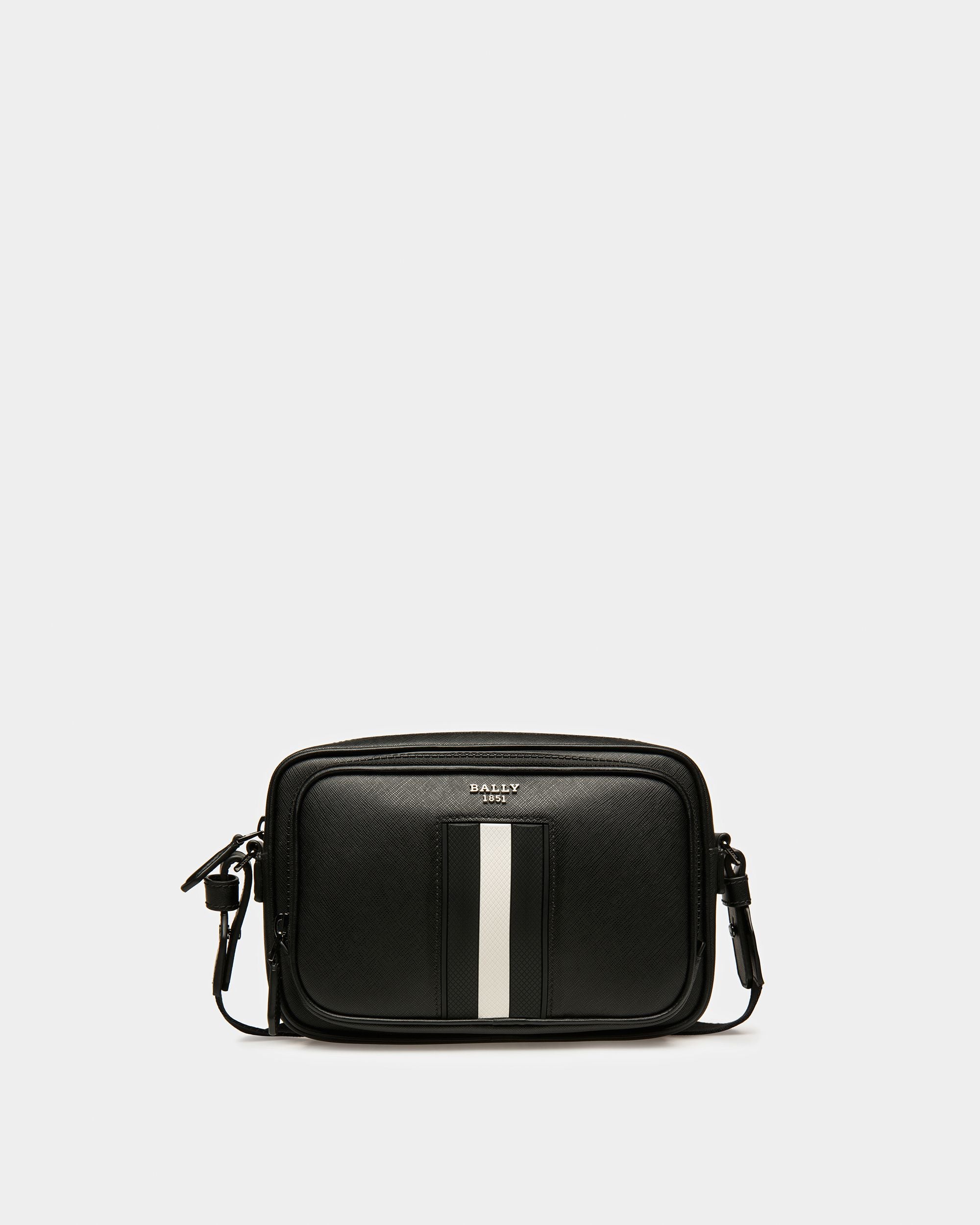 Makeba Sac À Bandoulière En Cuir Noir Et Pierre - Homme - Bally - 01