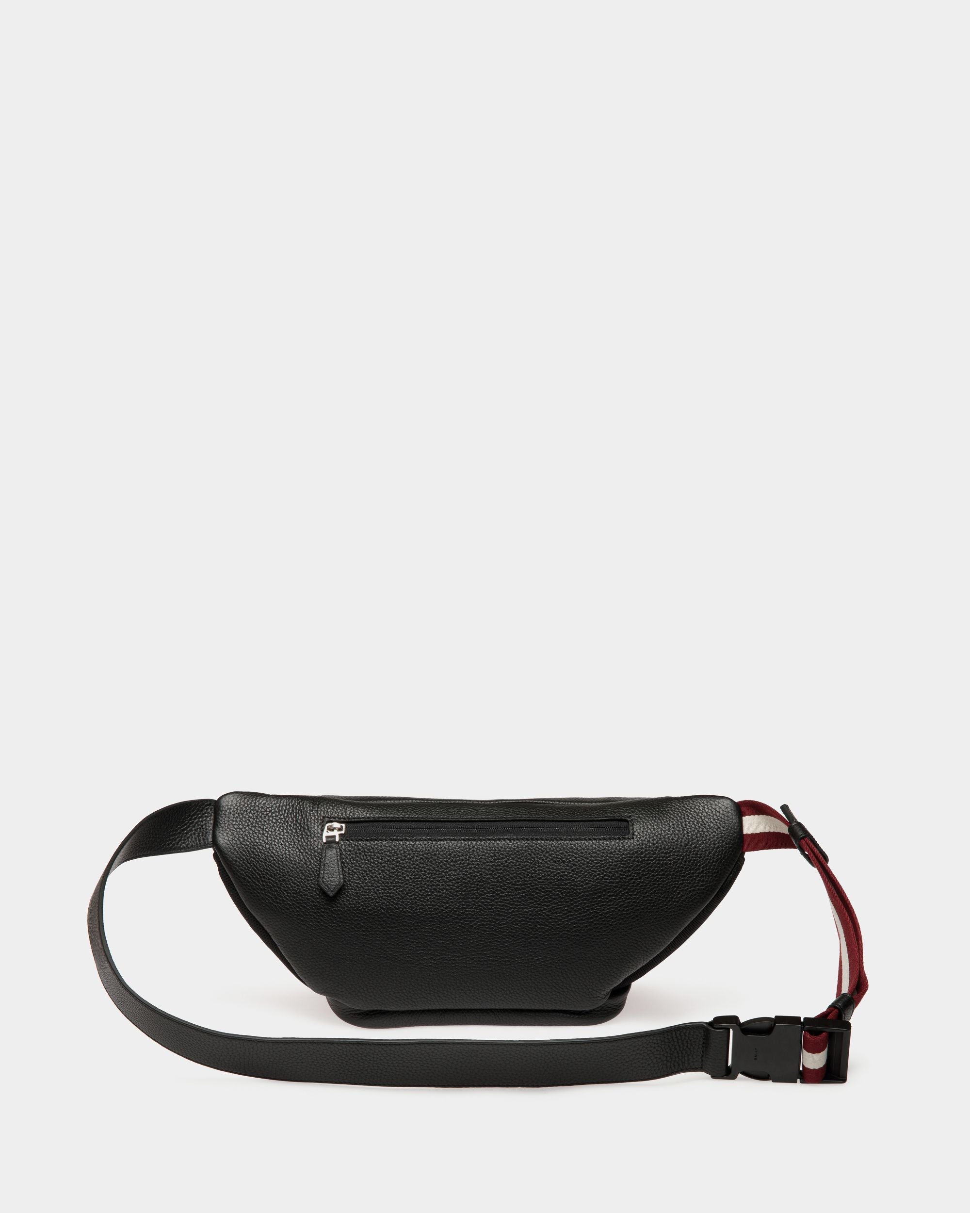 Sac Banane Code En Cuir Grainé Noir - Homme - Bally - 02