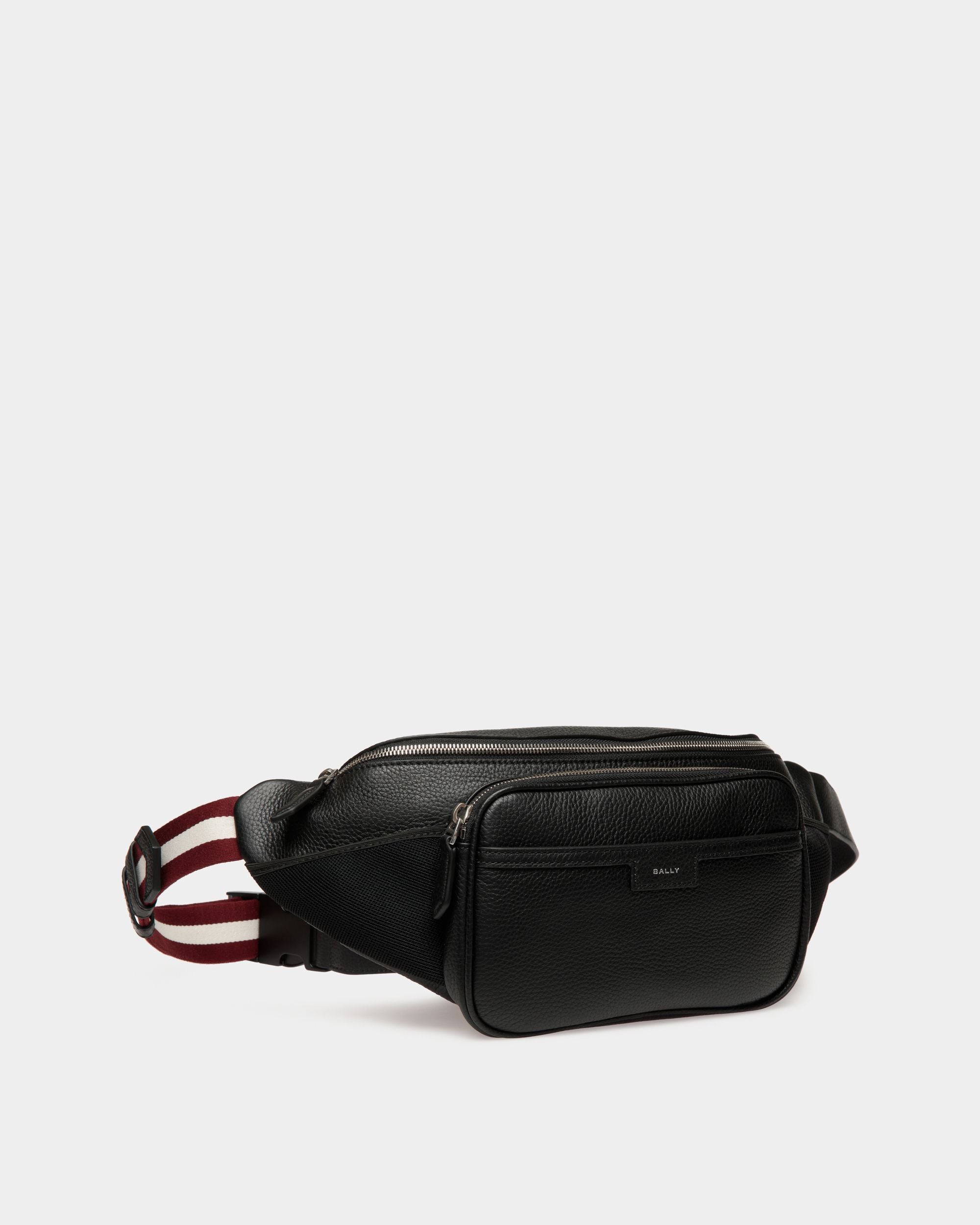 Sac Banane Code En Cuir Grainé Noir - Homme - Bally - 03