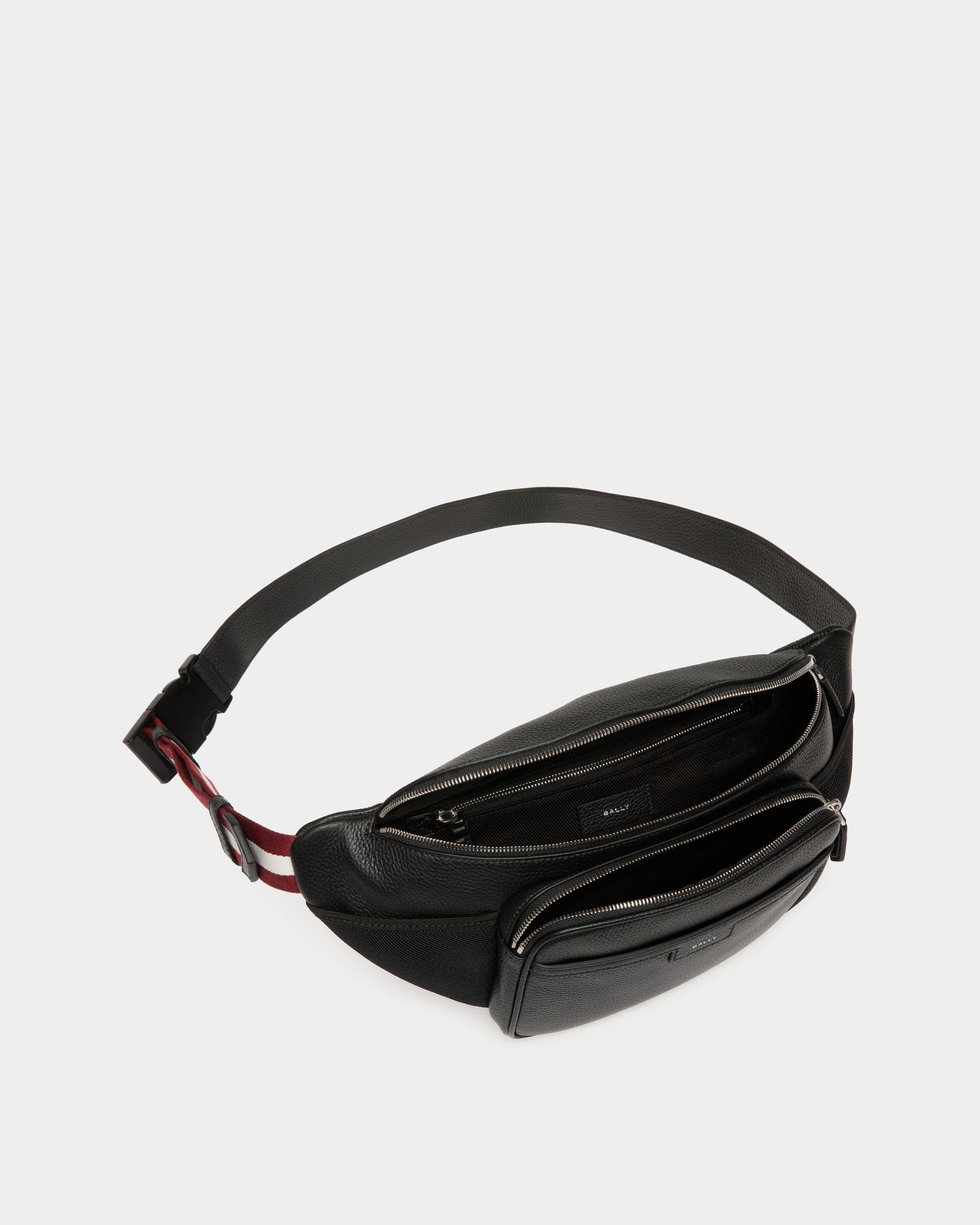 Sac Banane Code En Cuir Grainé Noir - Homme - Bally - 04