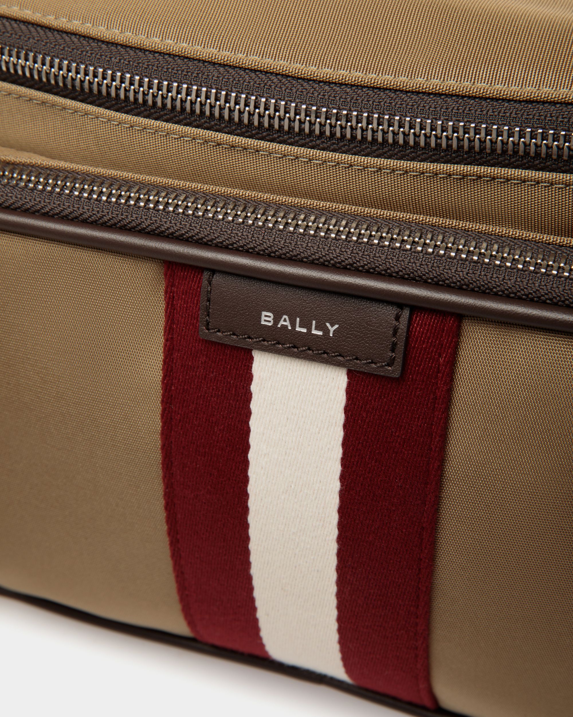 Code Belt Bag in Camel Nylon - Homme - Bally - 05