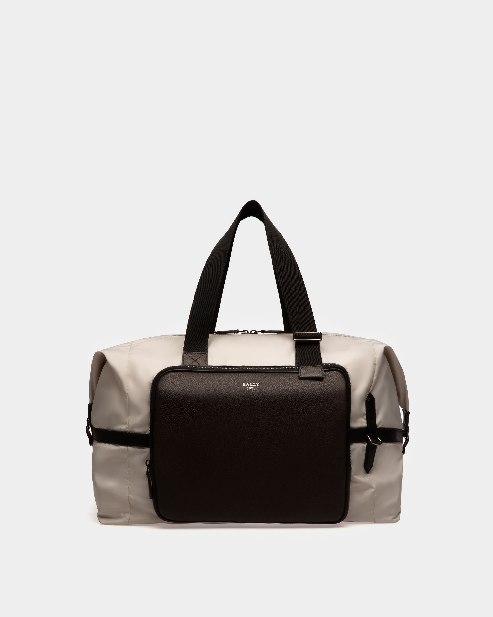Balten Sac De Week-End En Nylon Recyclé Blanc Poensiéreux - Homme - Bally - 01