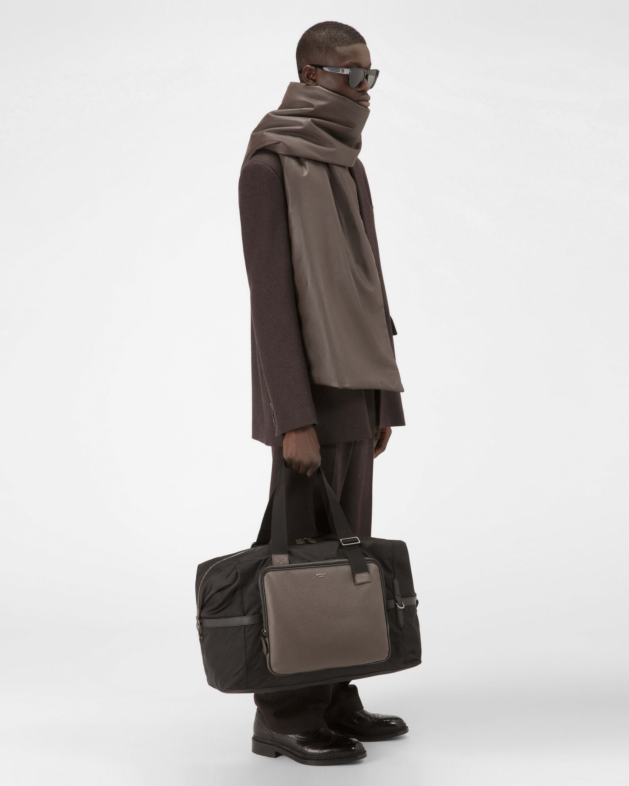 Balten Sac De Week-End En Nylon Recyclé Noir - Homme - Bally - 06