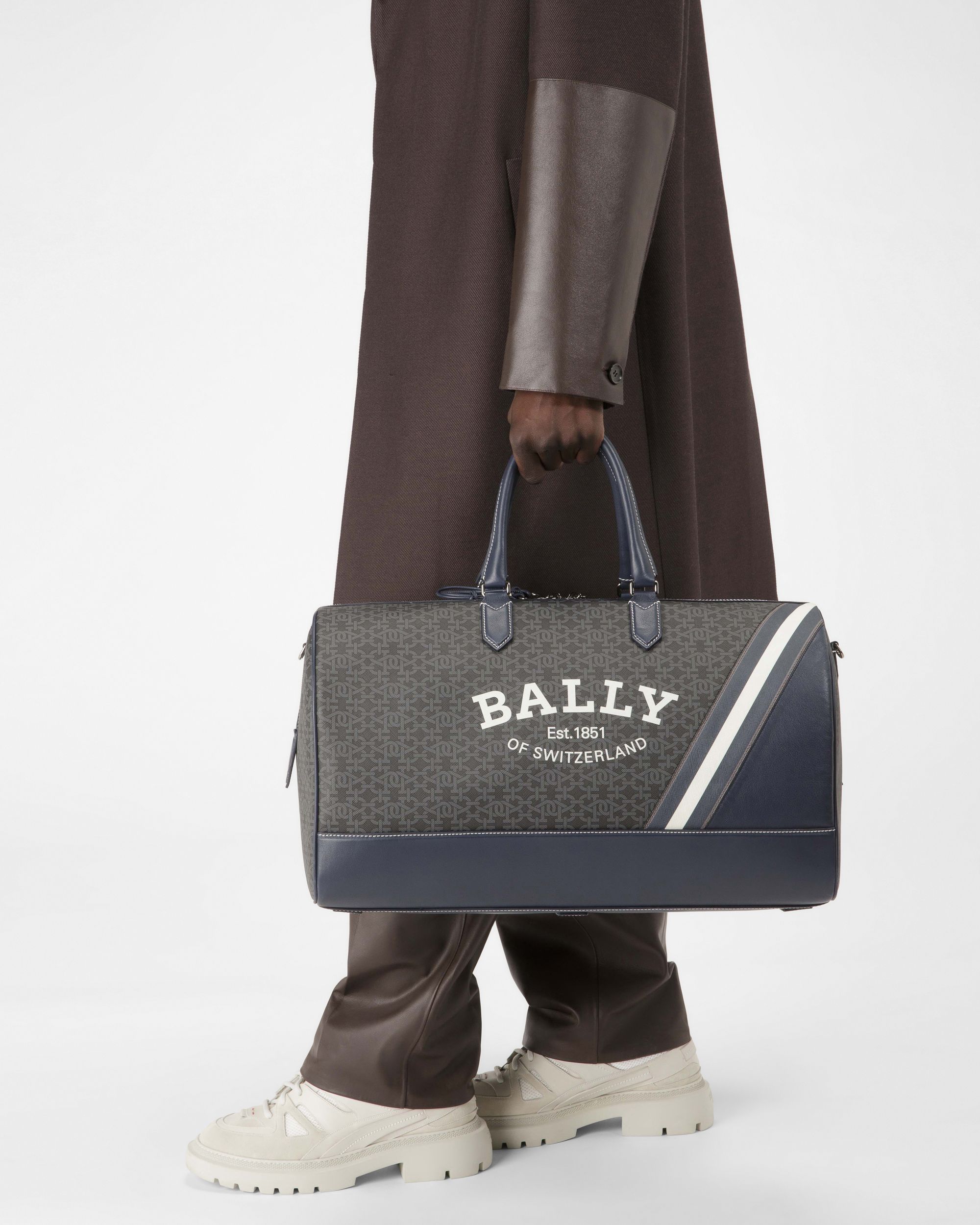 Caien Sac De Voyage En Tpu Gris - Homme - Bally - 02