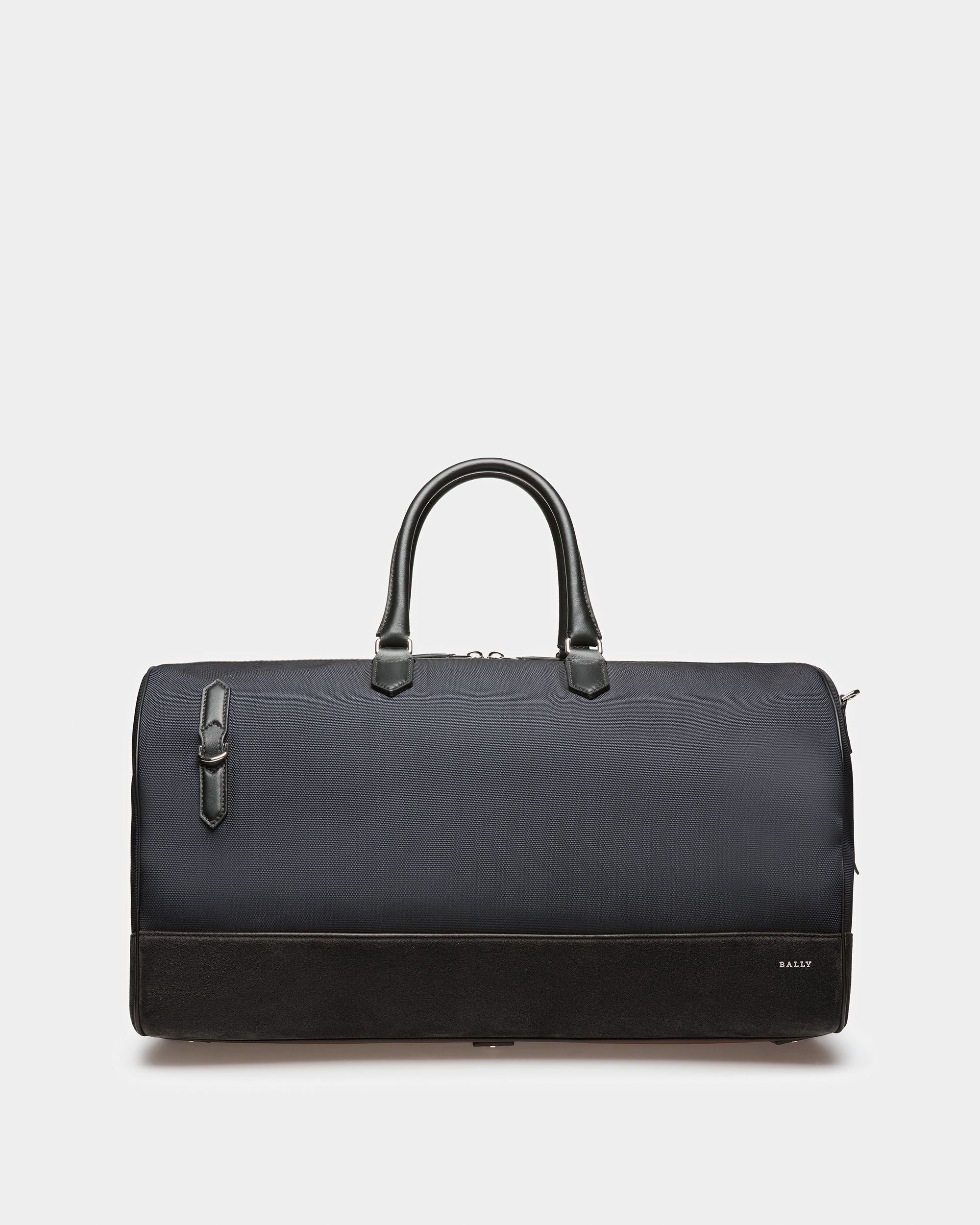 Caius Sac De Week-end En Cuir Et Nylon Bleu Nuit - Homme - Bally - 01