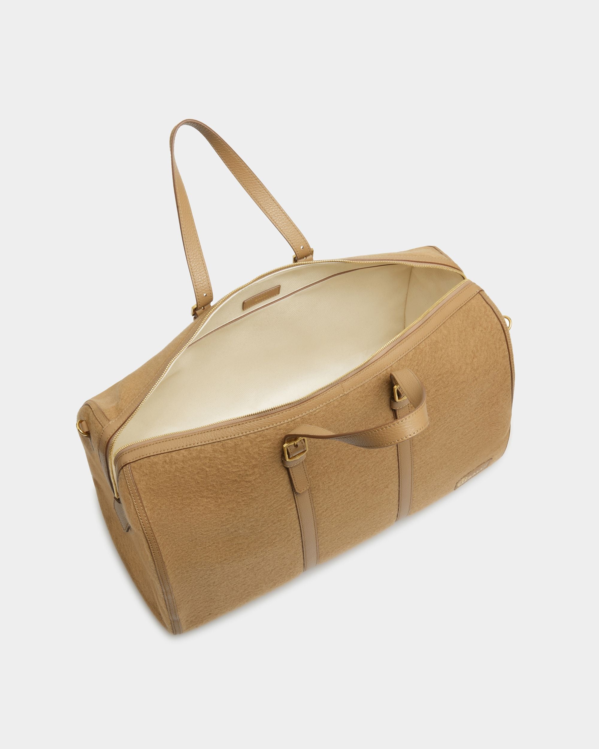 Gare Reisetasche Aus Stoff Und Leder In Camel - Herren - Bally - 04