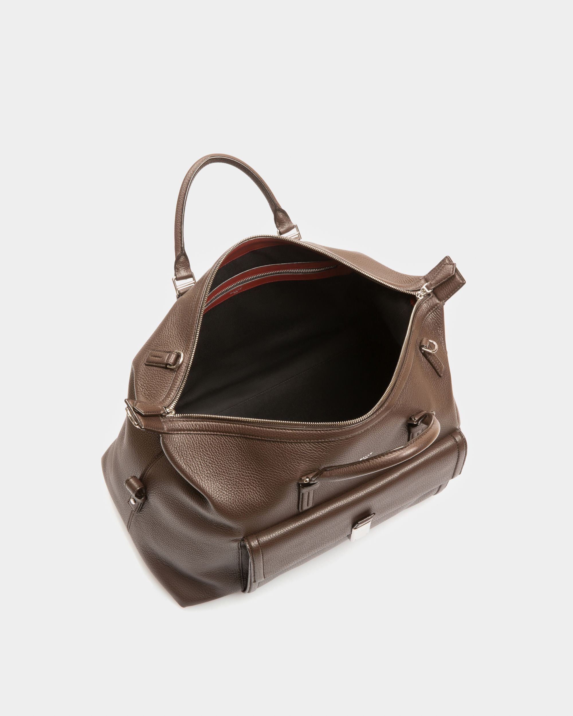 Sandri Weekender-Tasche Aus Ebenholzbraunem Leder - Herren - Bally - 04