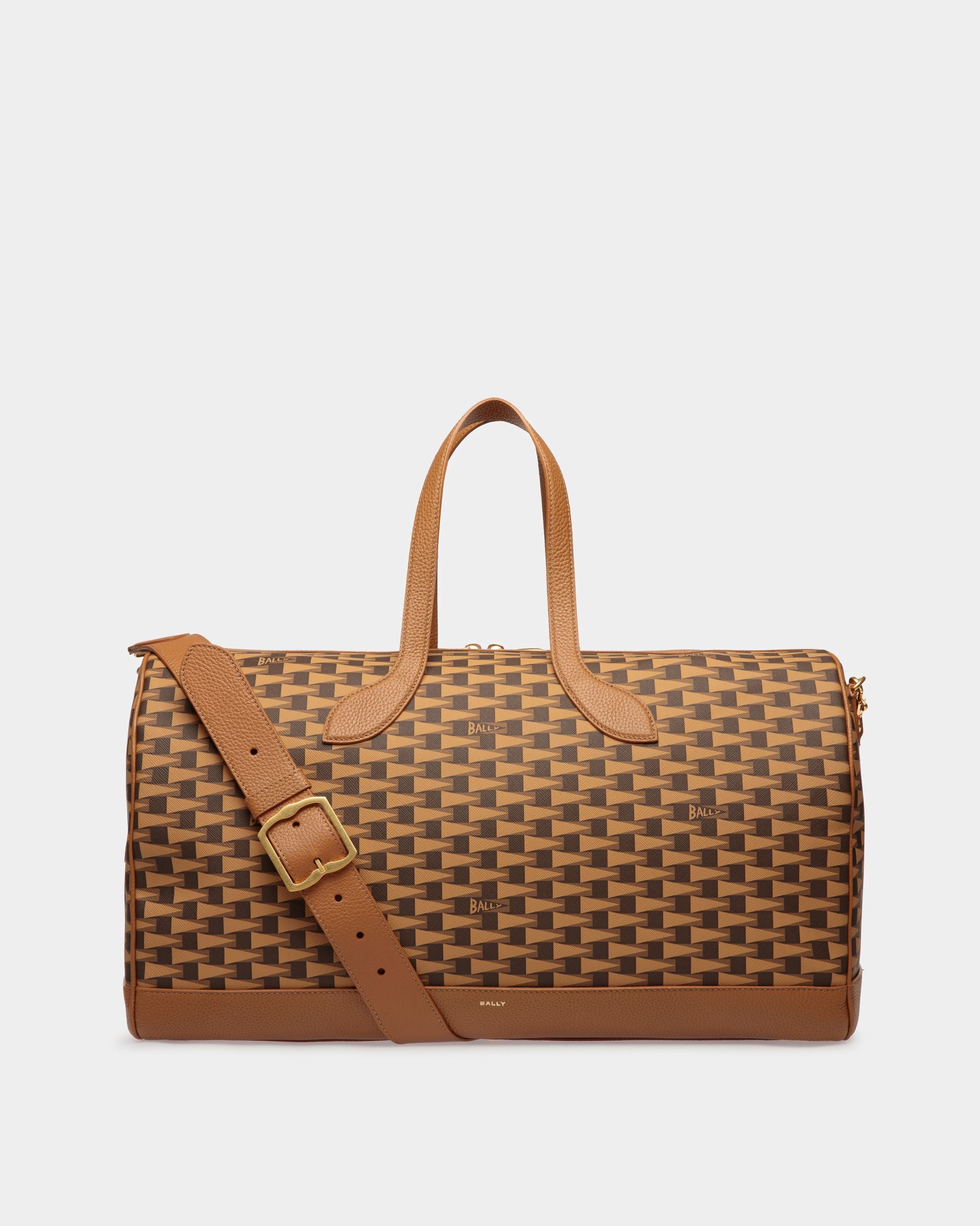 Bolso De Viaje Pennant De TPU Y Piel Color Desierto - Hombre - Bally - 01