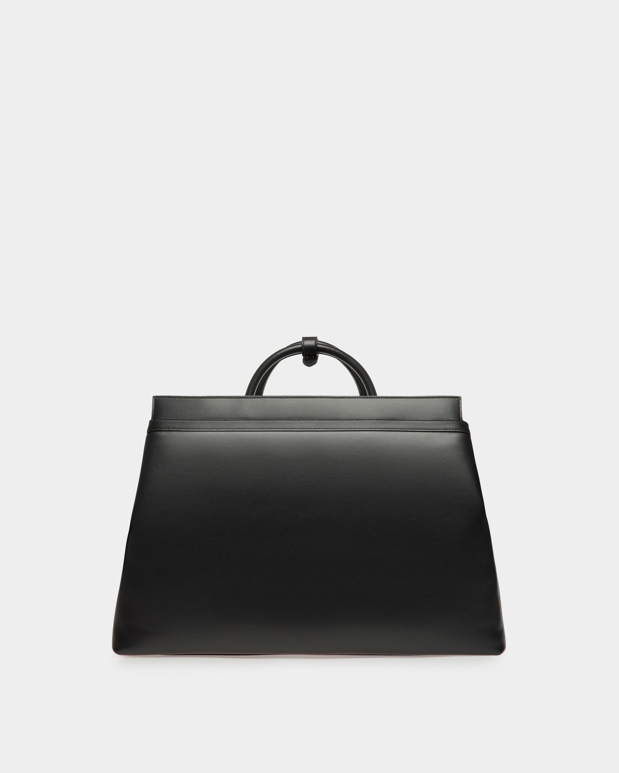 Sac De Week-End Deco En Cuir Noir - Homme - Bally - 03