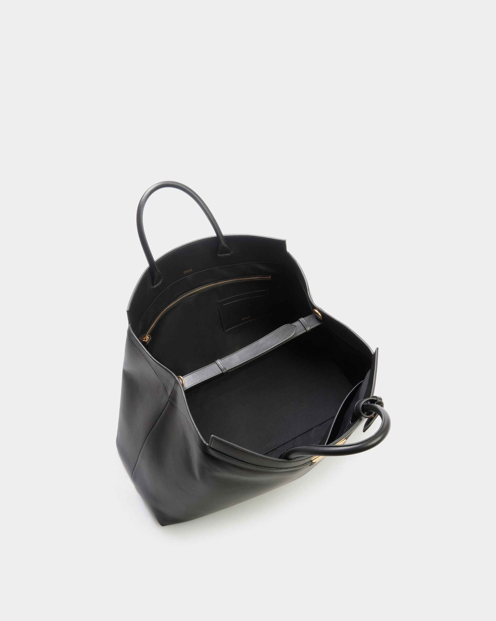 Sac De Week-End Deco En Cuir Noir - Homme - Bally - 05