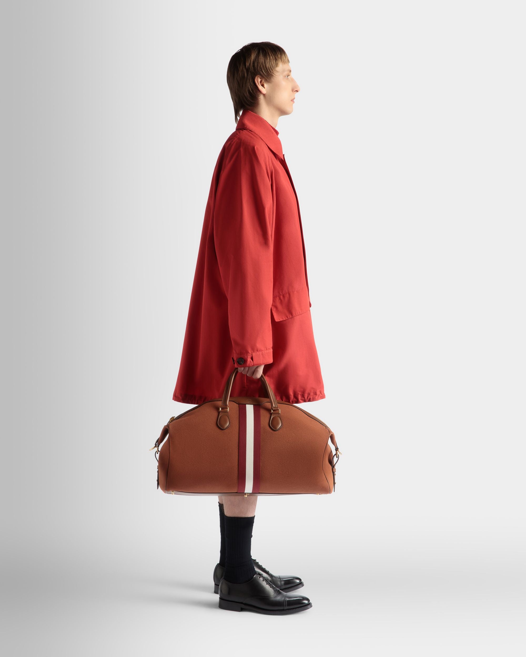 Sac De Week-End Beckett En Toile De Coton Rouge - Homme - Bally - 02