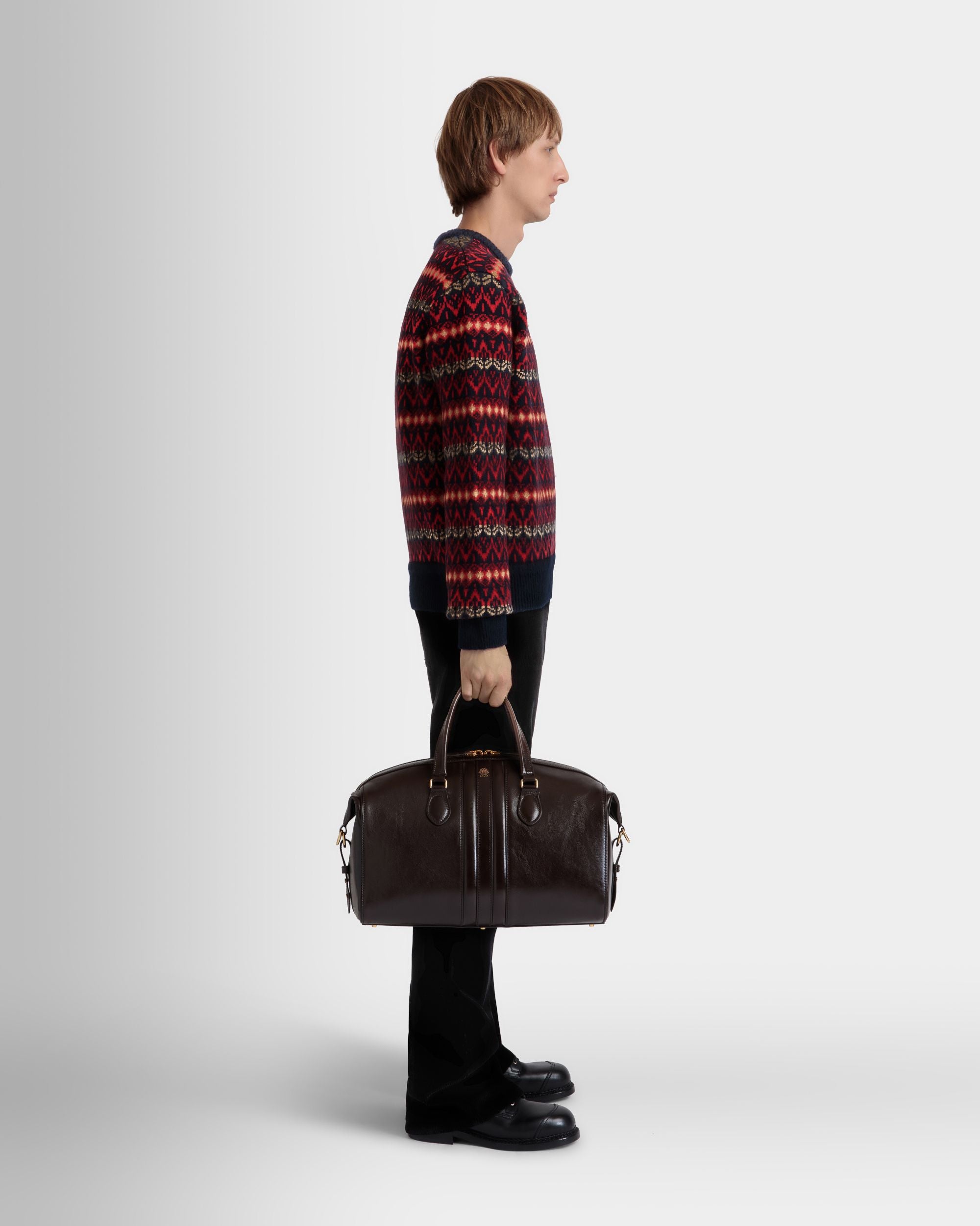 Beckett Reisetasche Aus Ebenholzfarbenem Leder - Herren - Bally - 02