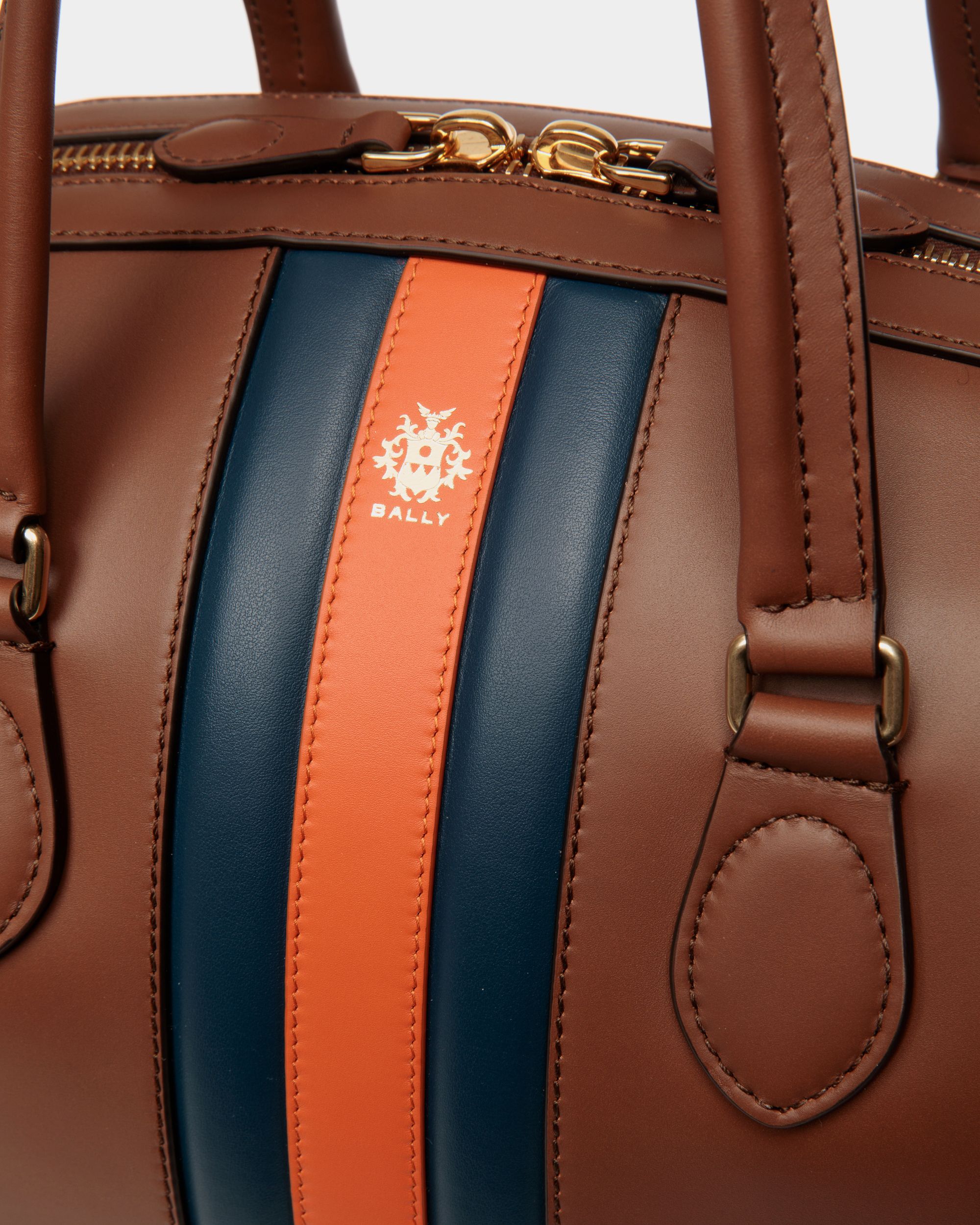 Sac De Week-End Beckett En Cuir Marron - Homme - Bally - 06