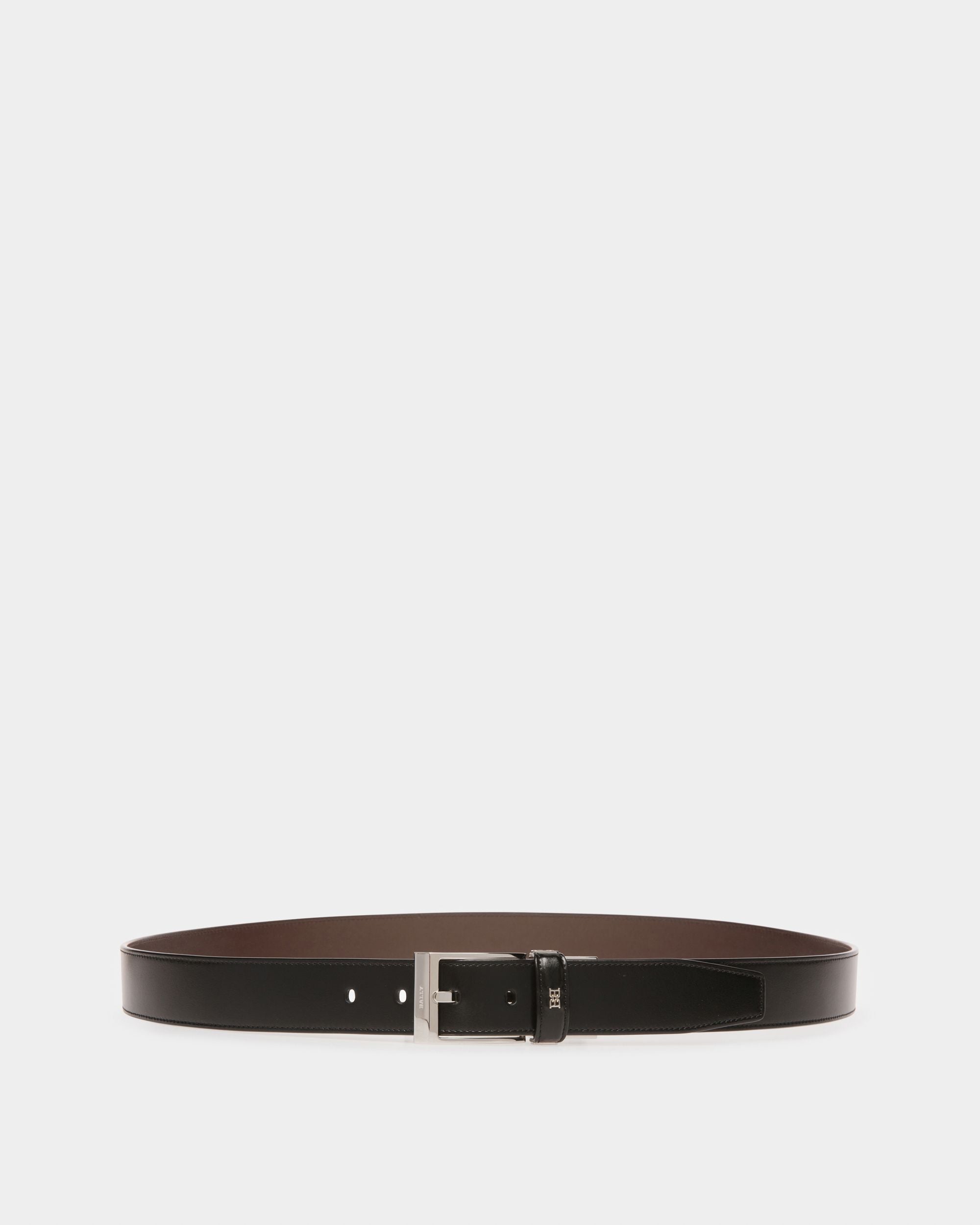 Shiff Ceinture De 35 Mm En Cuir Noir Et Marron - Homme - Bally - 01