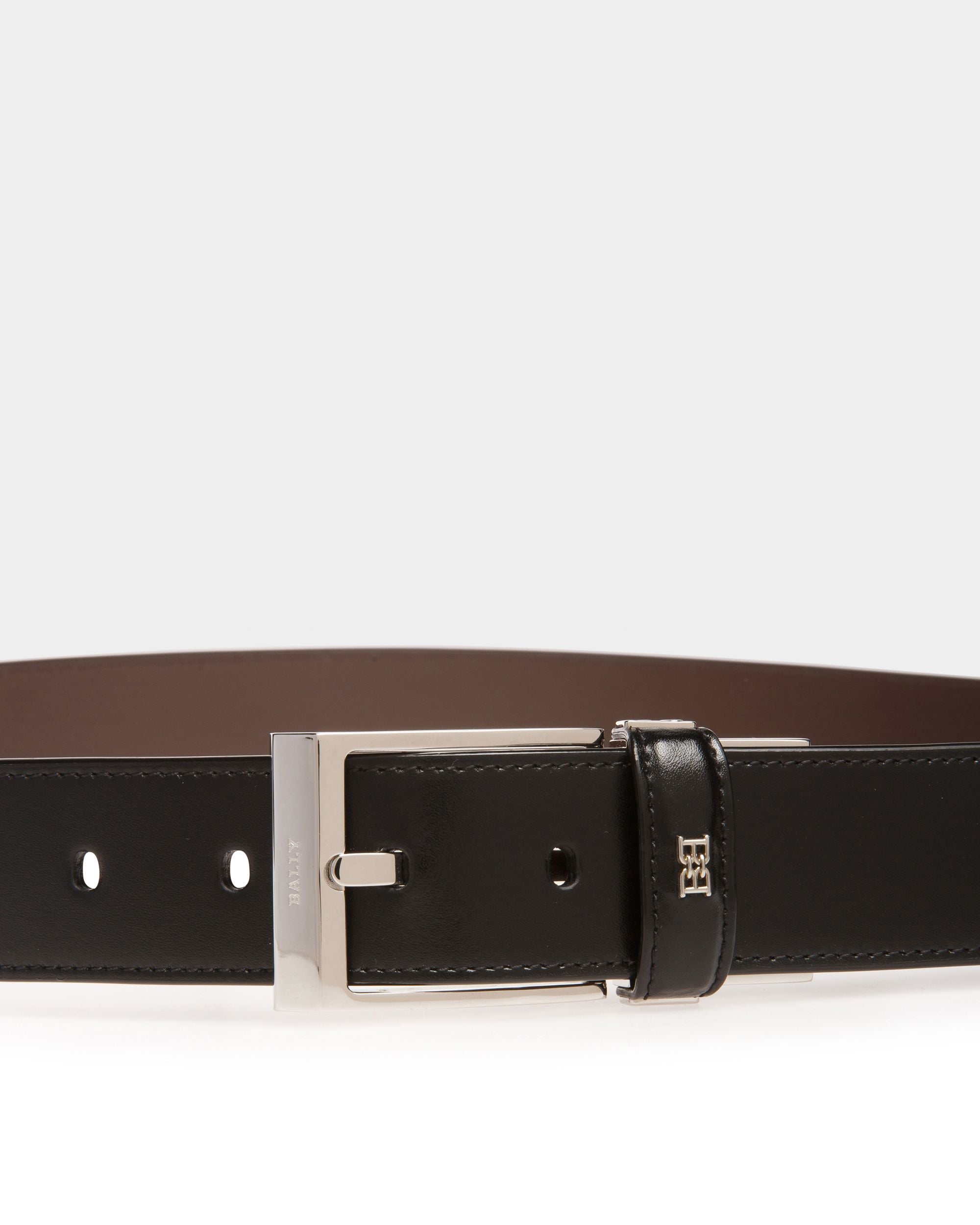 Shiff Ceinture De 35 Mm En Cuir Noir Et Marron - Homme - Bally - 03