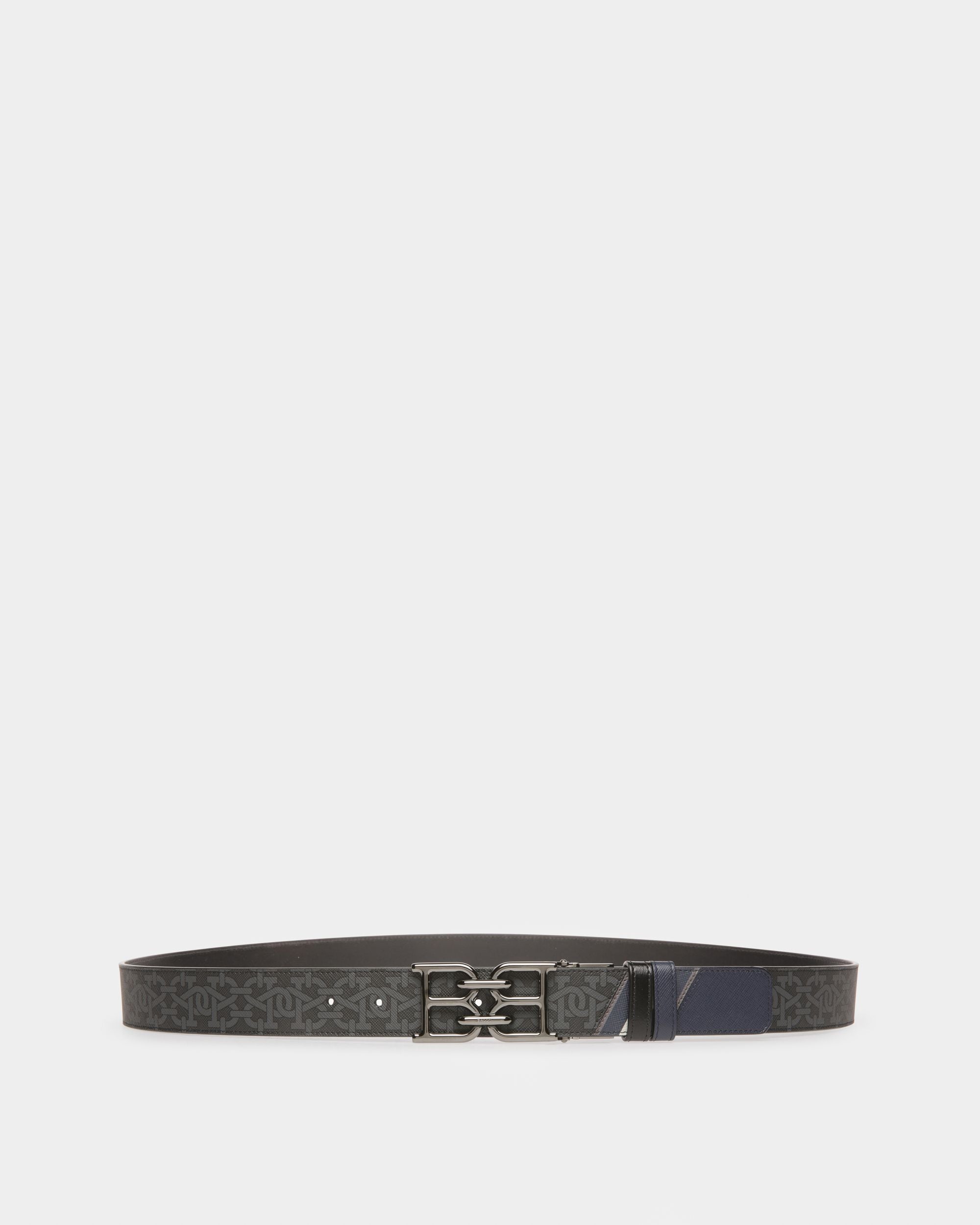 B-Chain Ceinture De 35 Mm En Tpu Gris Et Bleu Marine - Homme - Bally - 01