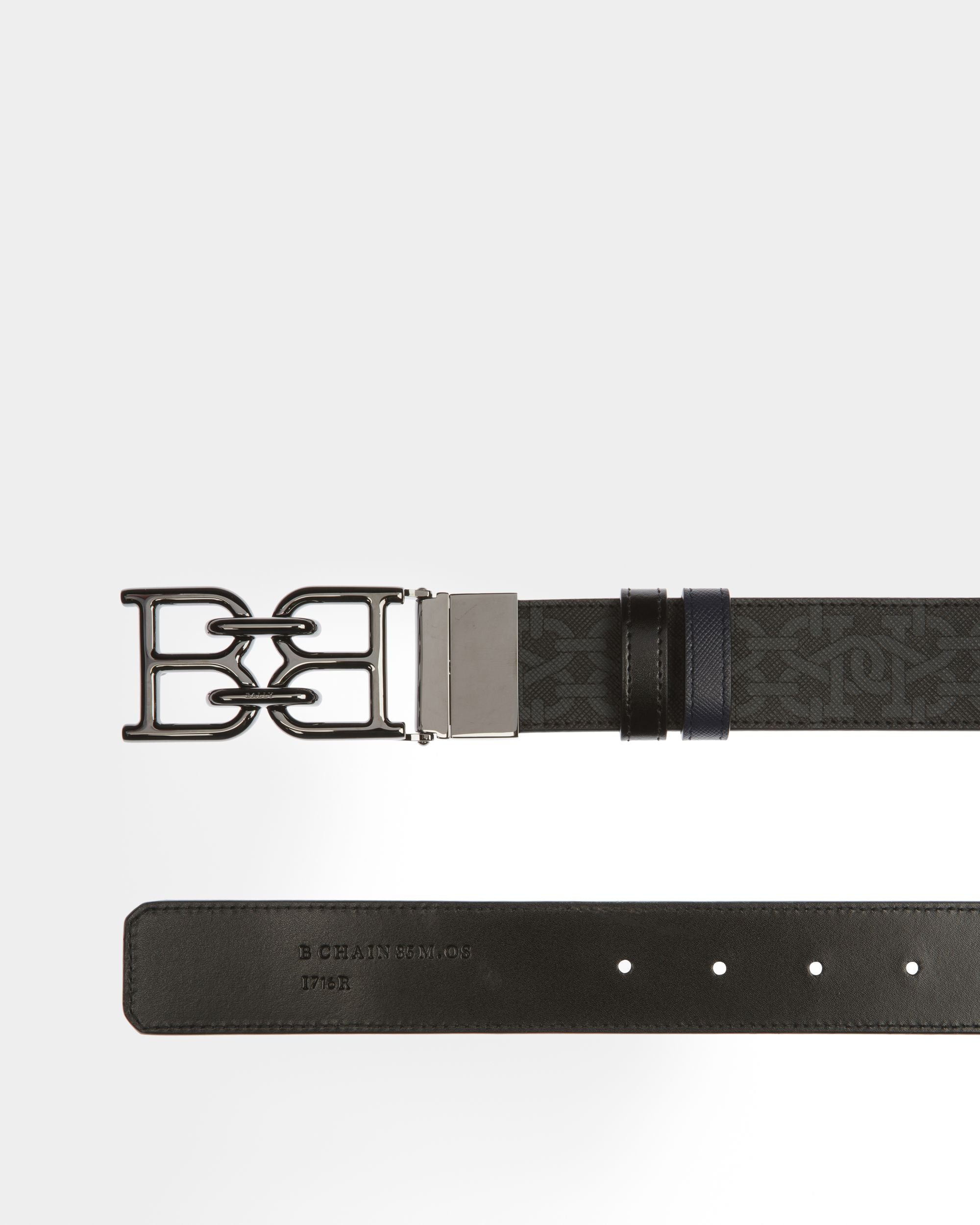 B-Chain Ceinture De 35 Mm En Tpu Gris Et Bleu Marine - Homme - Bally - 02