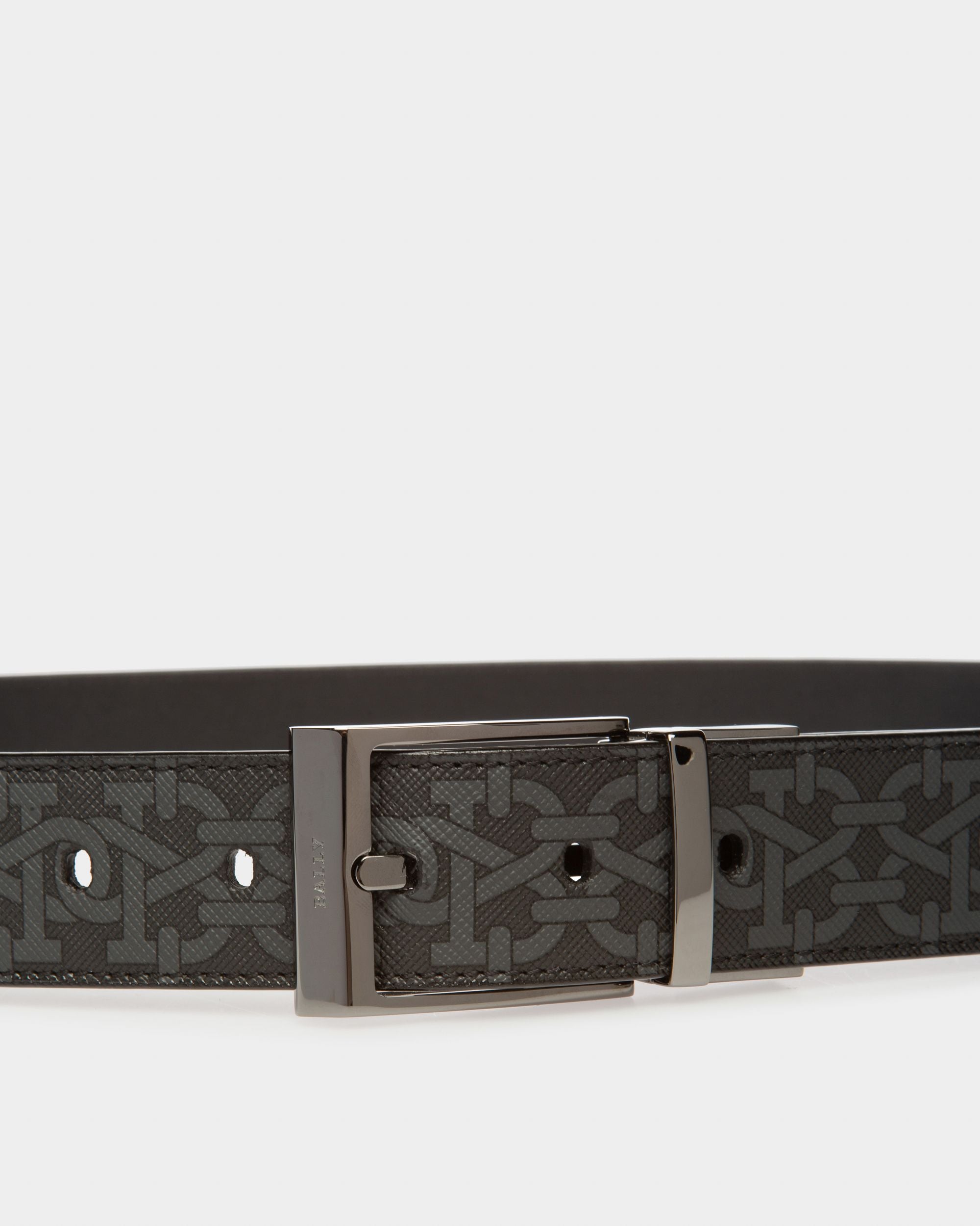 Shiff Ceinture De 35 Mm En Tpu Gris Et Noir - Homme - Bally - 03