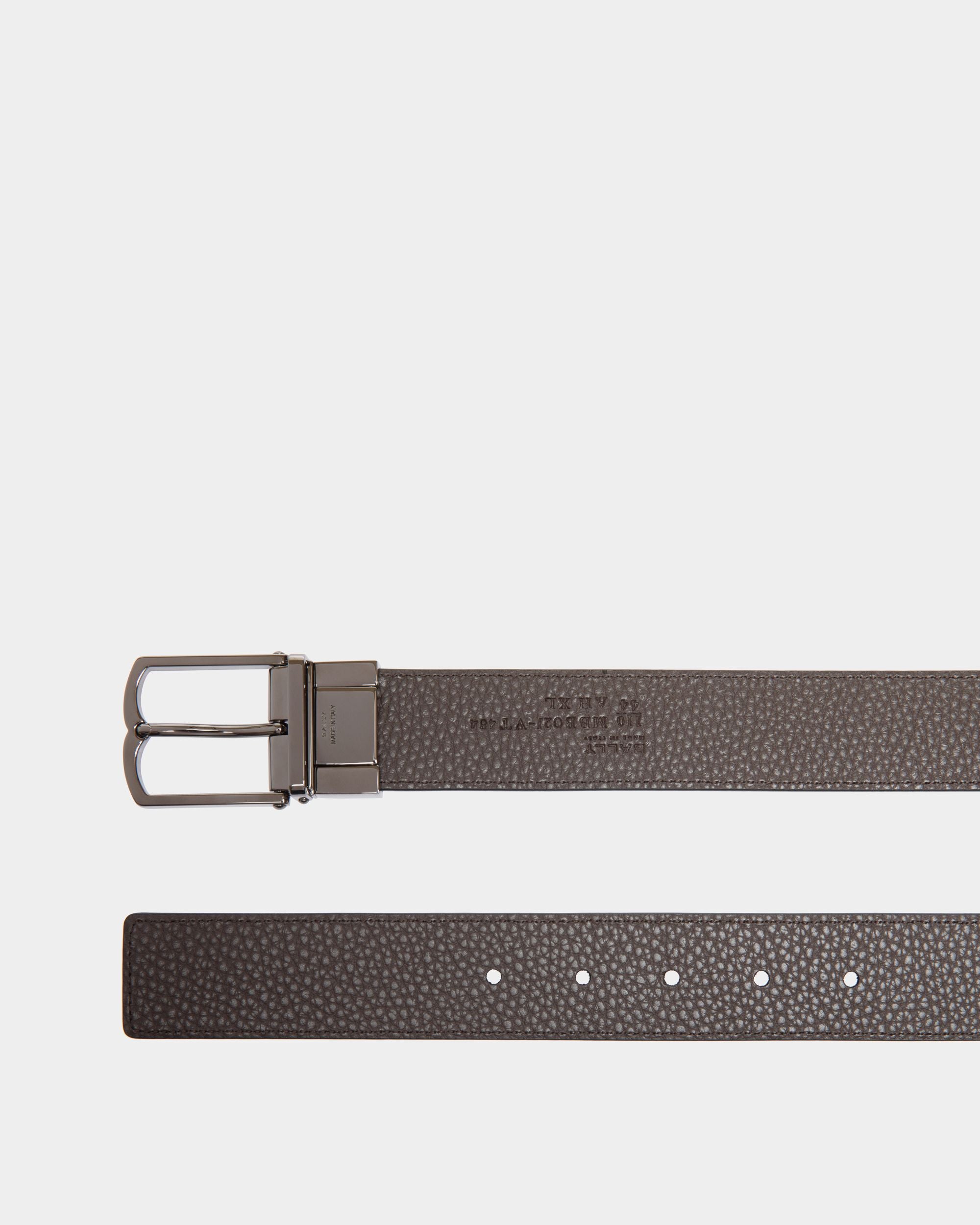 Dress Adjustable-Reversible Belt In Brown  Leather - Homme - Bally - 02