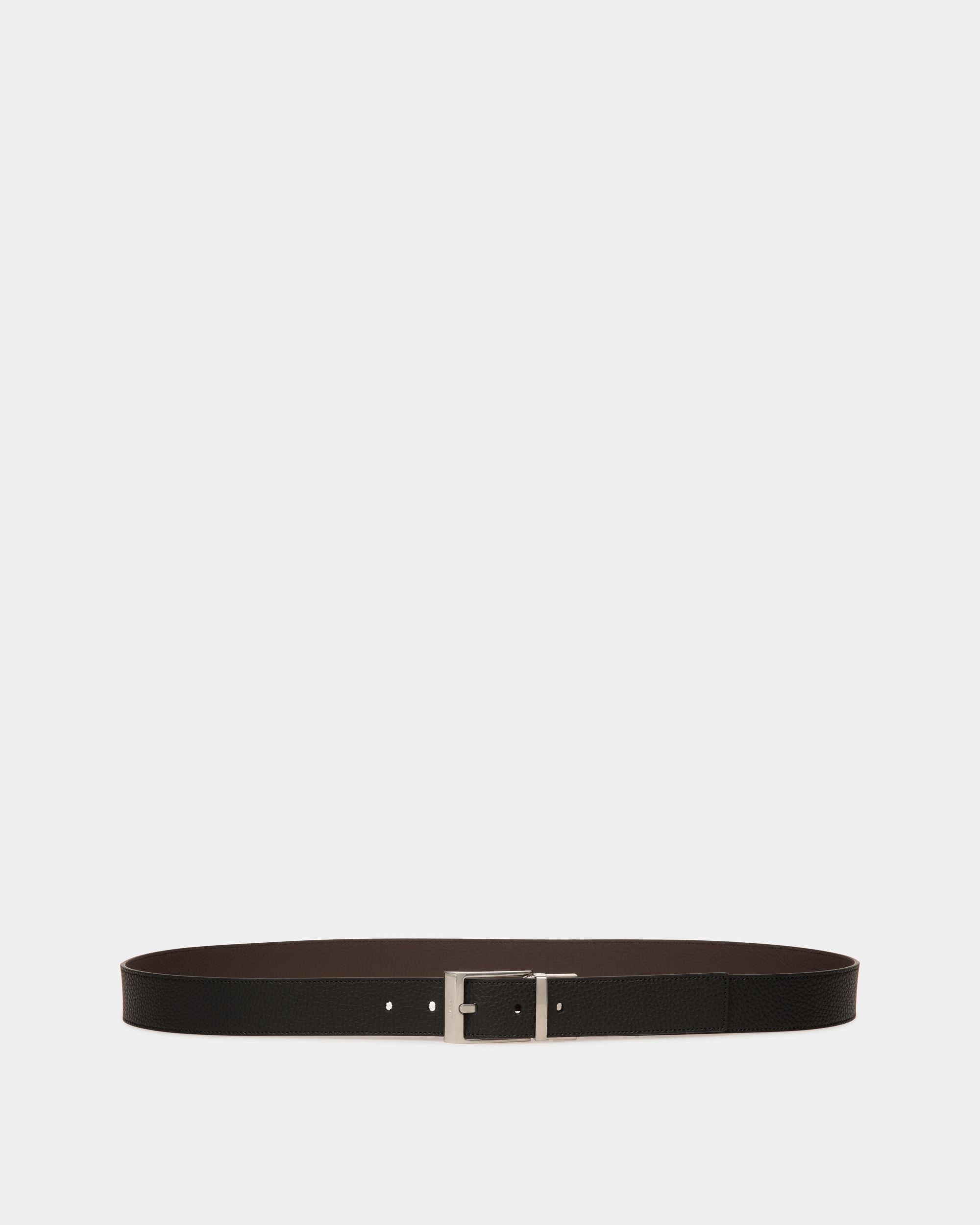 Ceinture Habillée En Cuir Marron Et Noir - Herren - Bally - 01