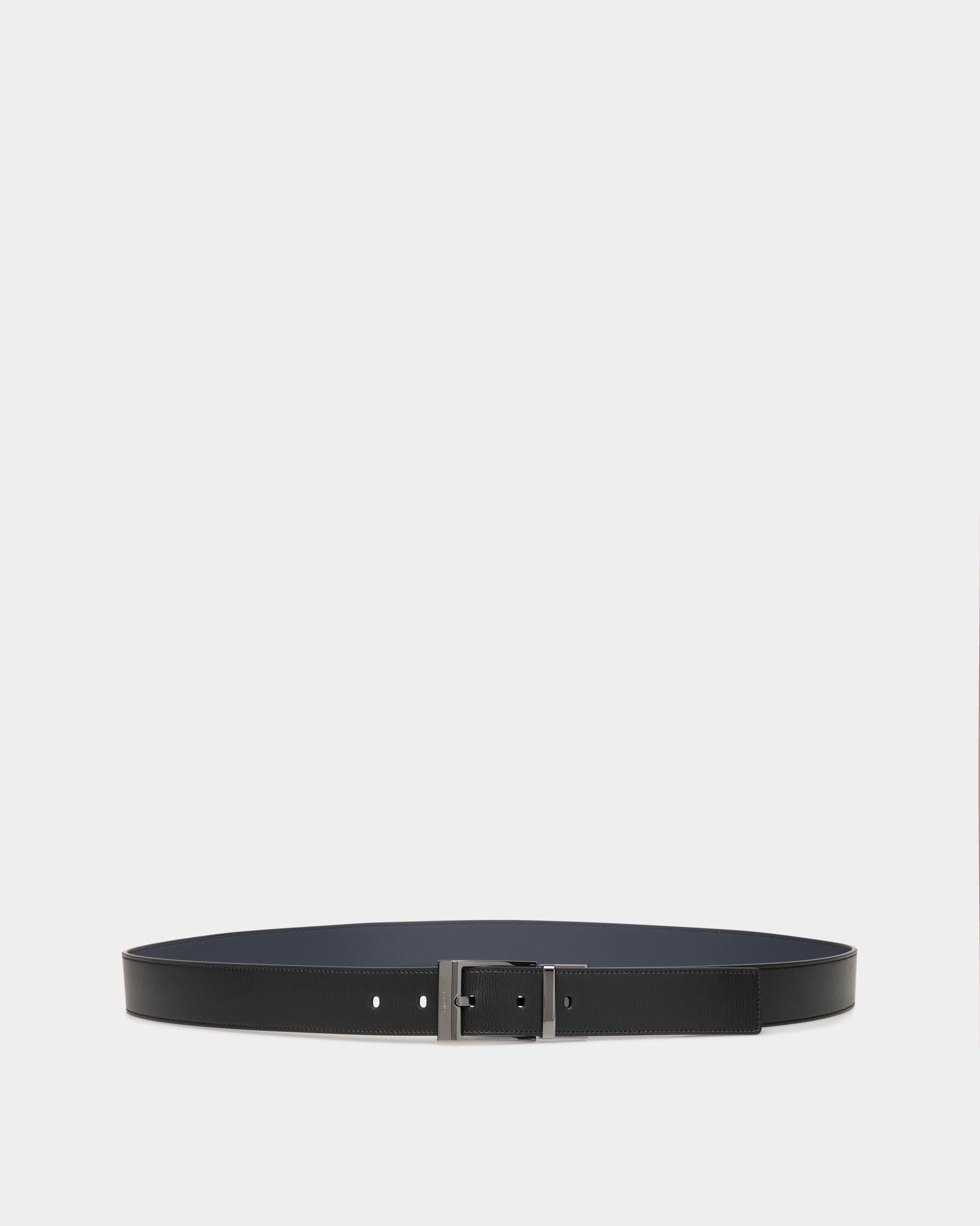 Shiffie Verstellbarer Wendegürtel Aus Leder In Schwarz Und Navy Blue, 35 mm - Herren - Bally - 01