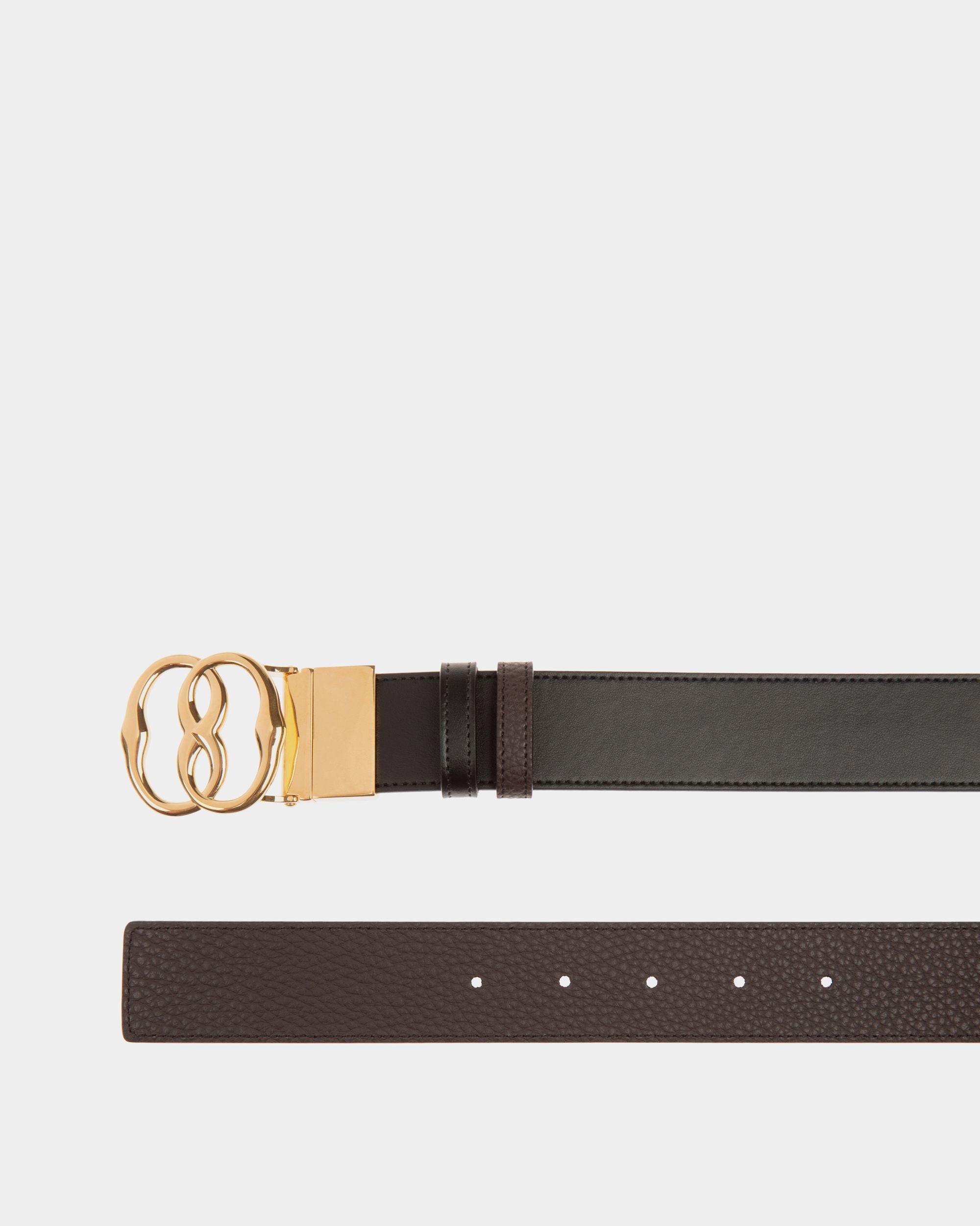 Bally Iconic Buckle Adjustable-Reversible Belt In Black Leather - Herren - Bally - 02