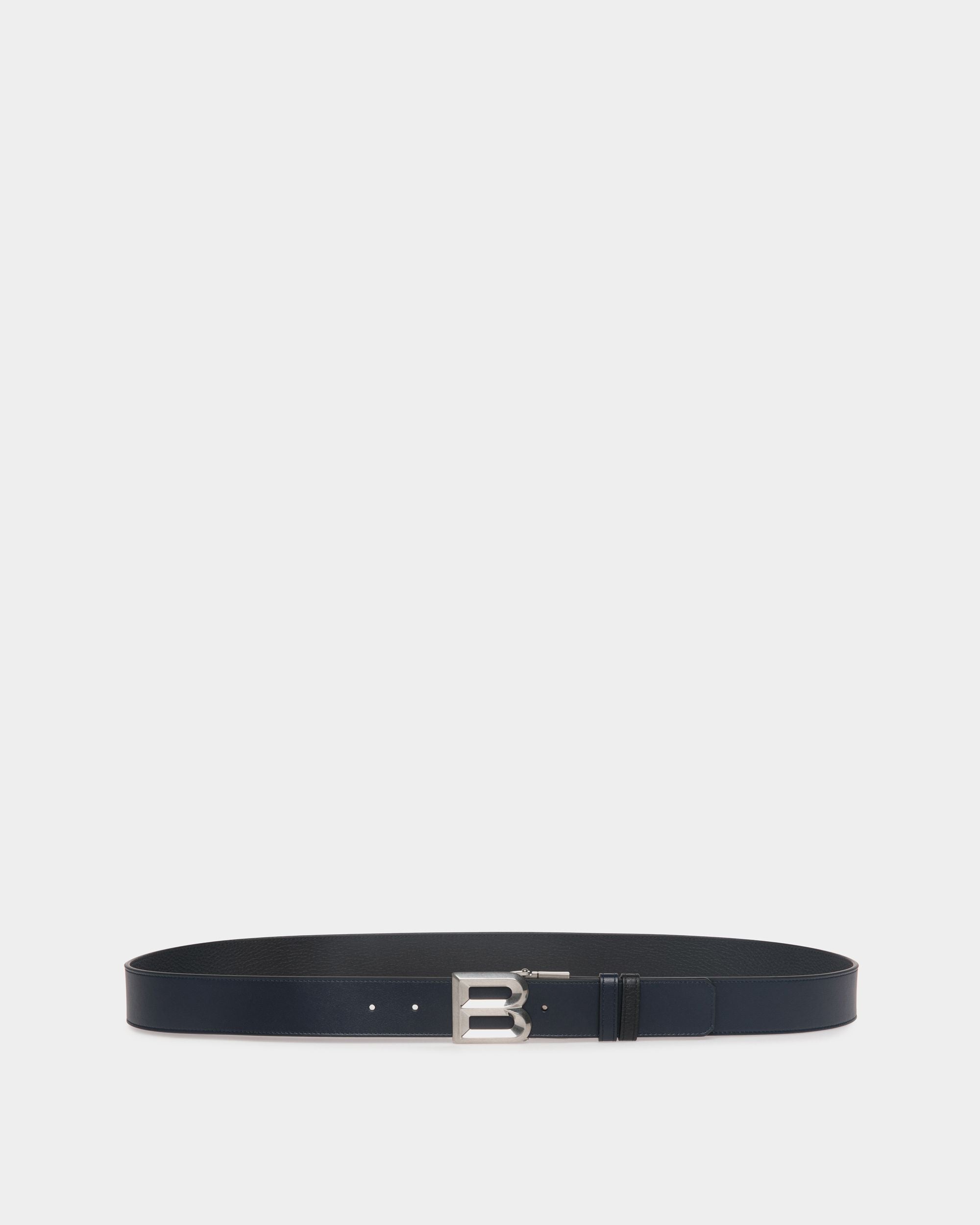 Cinturón Reversible Y Ajustable B Bold 35 Mm De Piel Navy Blue Y Negra - Hombre - Bally - 01
