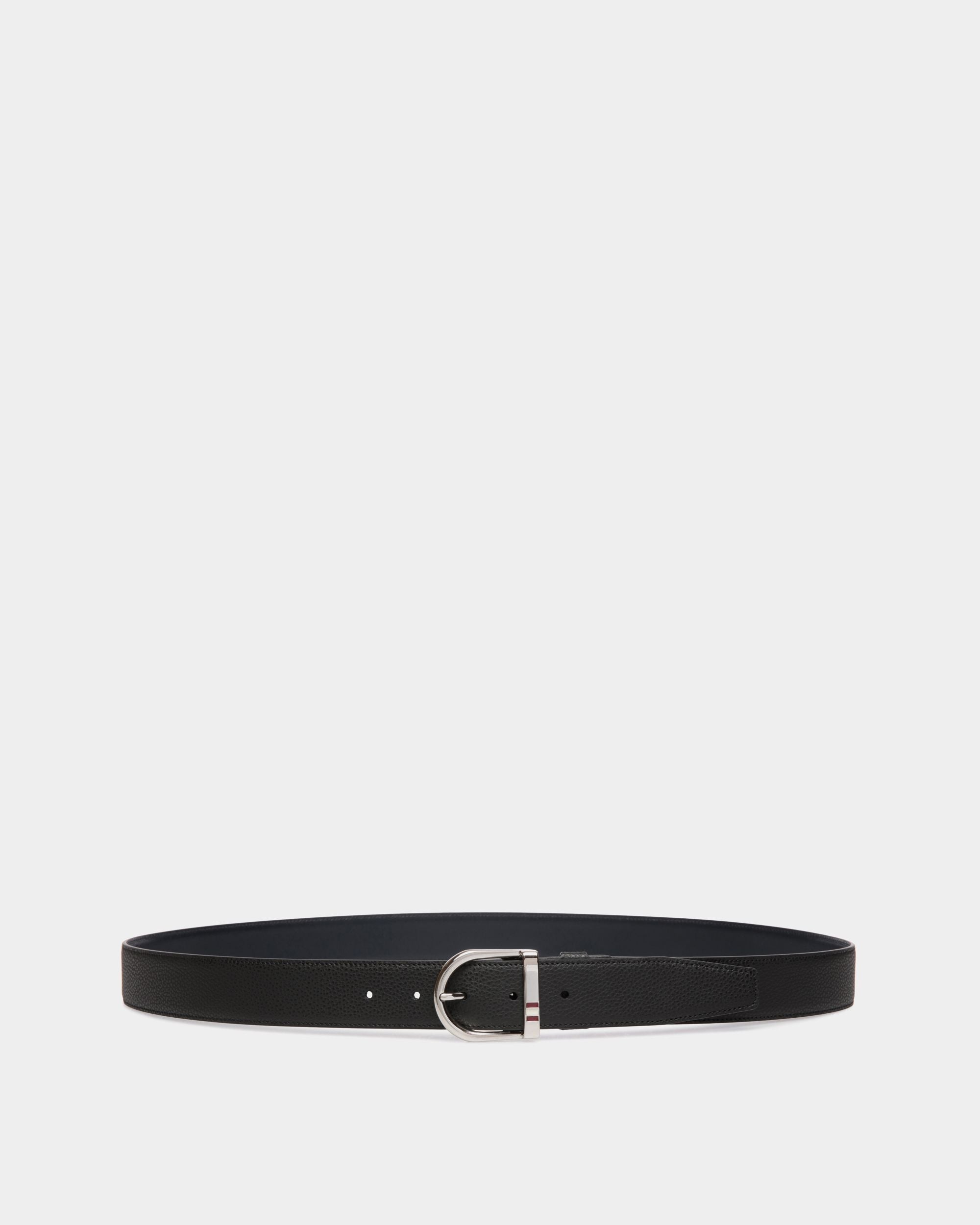 Adjustable-Reversible Belt In Black Bovine Split - Herren - Bally - 01